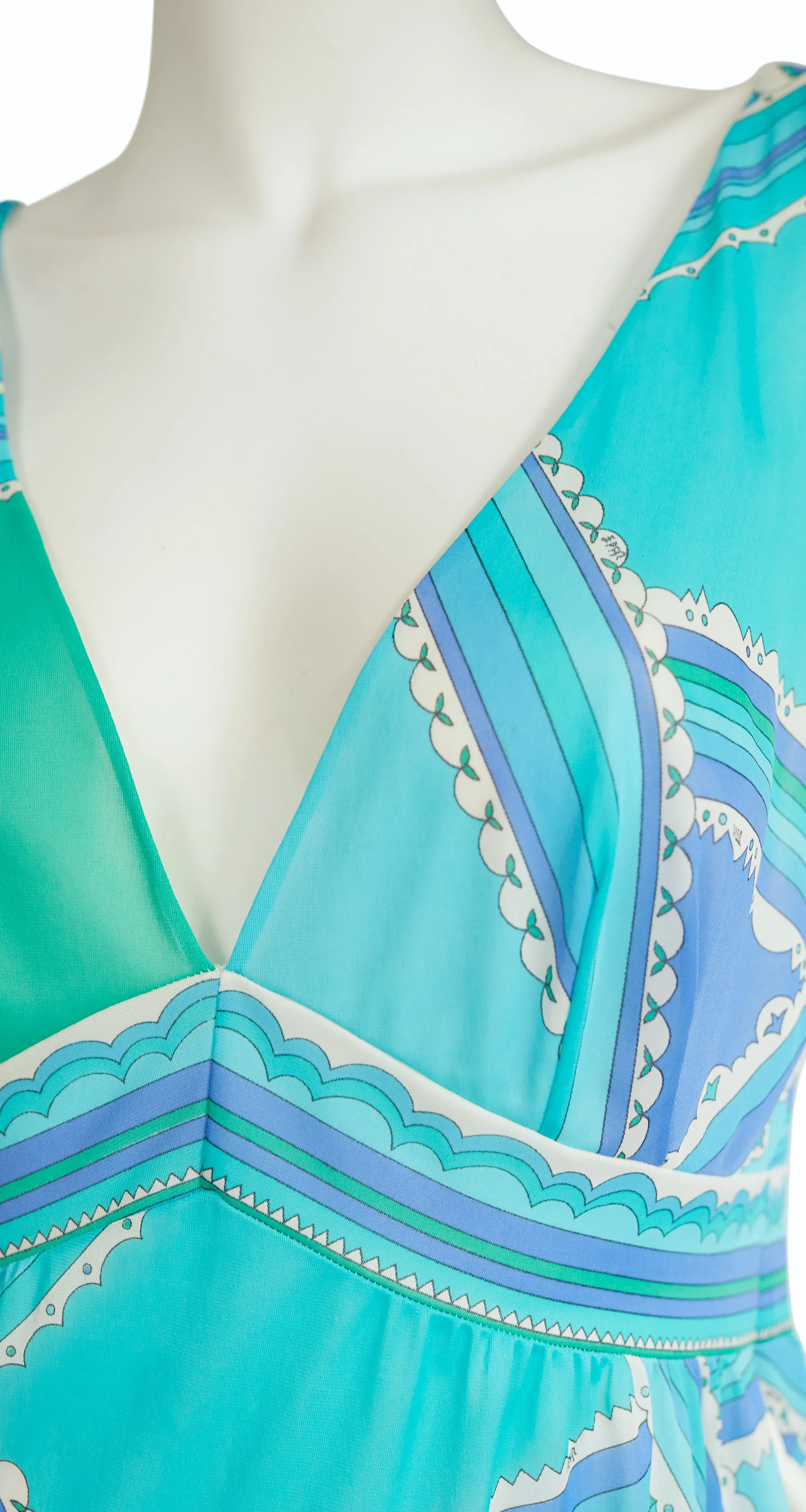 1960s Formfit Rogers Blue Slip Dress