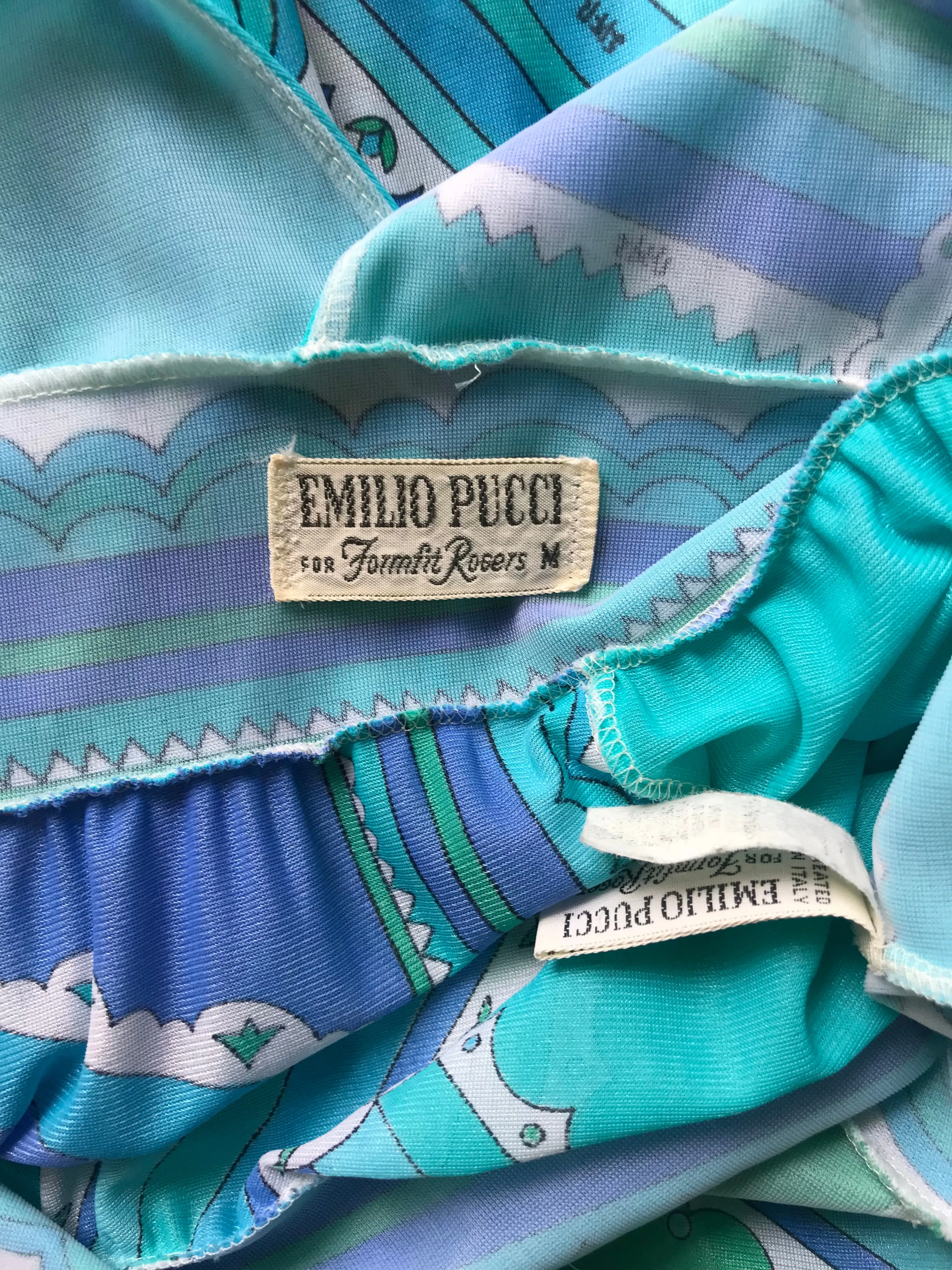 1960s Formfit Rogers Blue Slip Dress