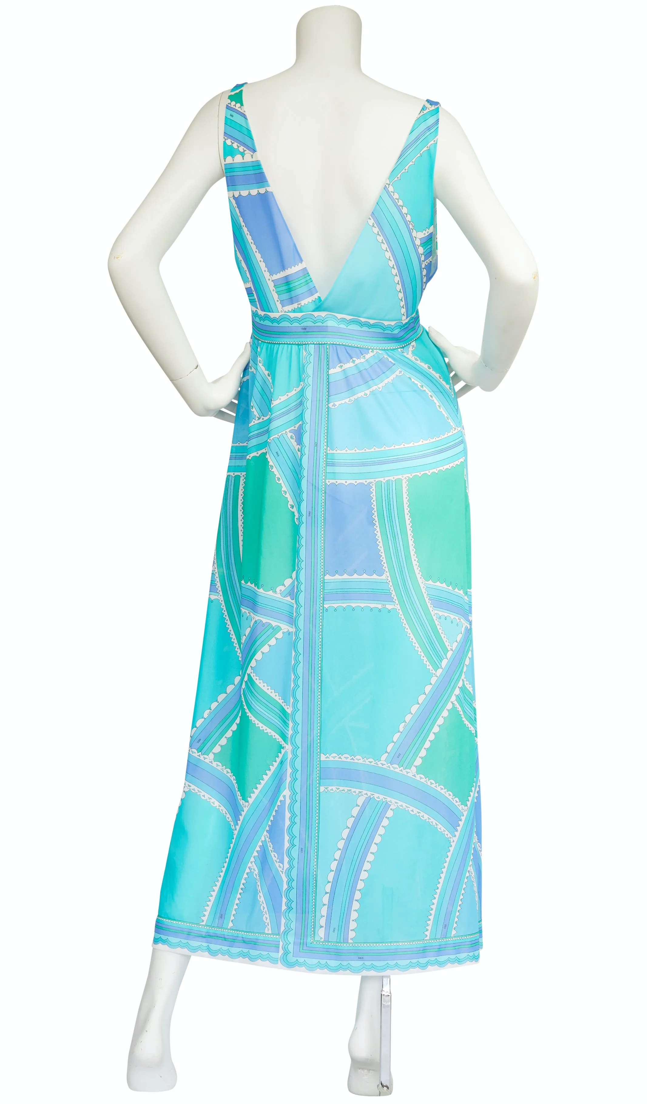 1960s Formfit Rogers Blue Slip Dress