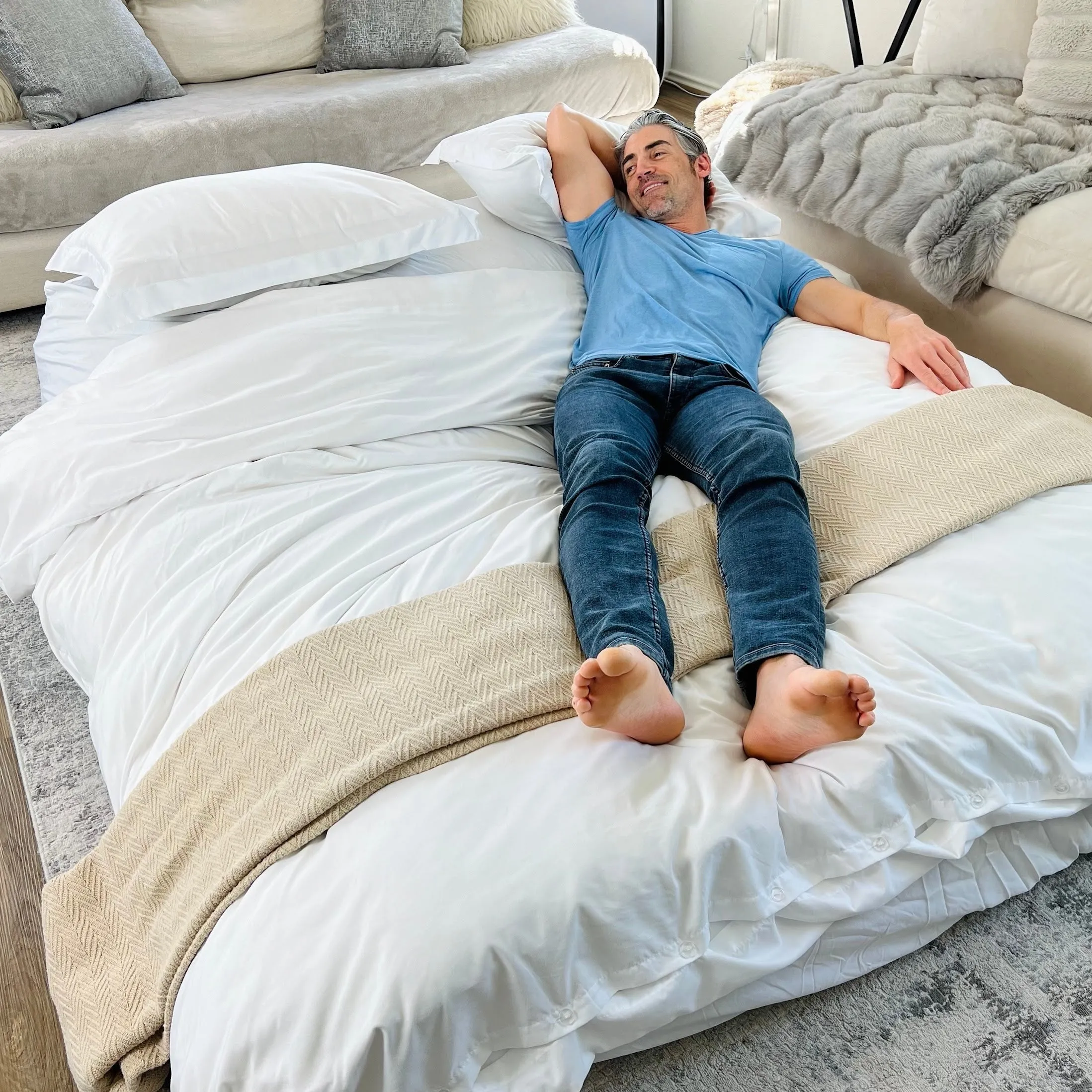 Adult Bean Bag Chair - Queen - NEST Terry Corduroy