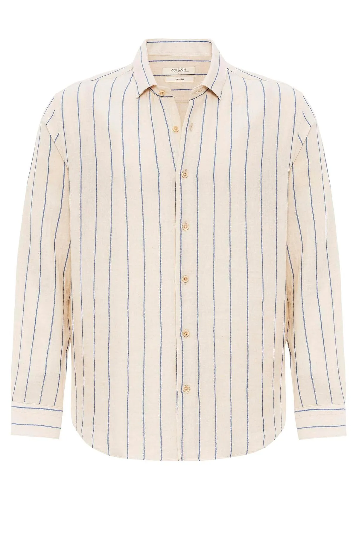 ANT Slim Fit Striped Men's Shirt - Leer