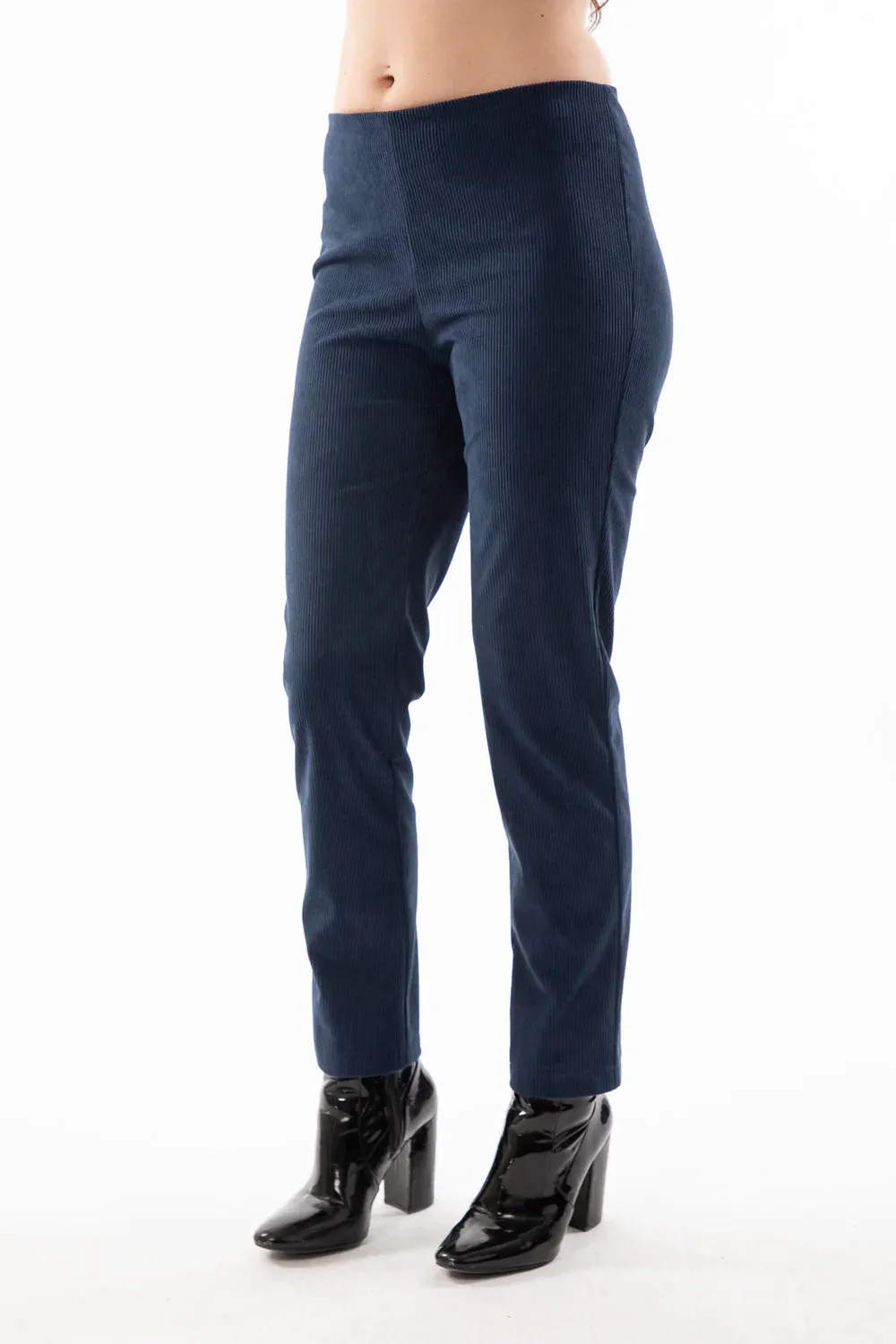 Bali Pant - Pull On Cord - Blue Steel