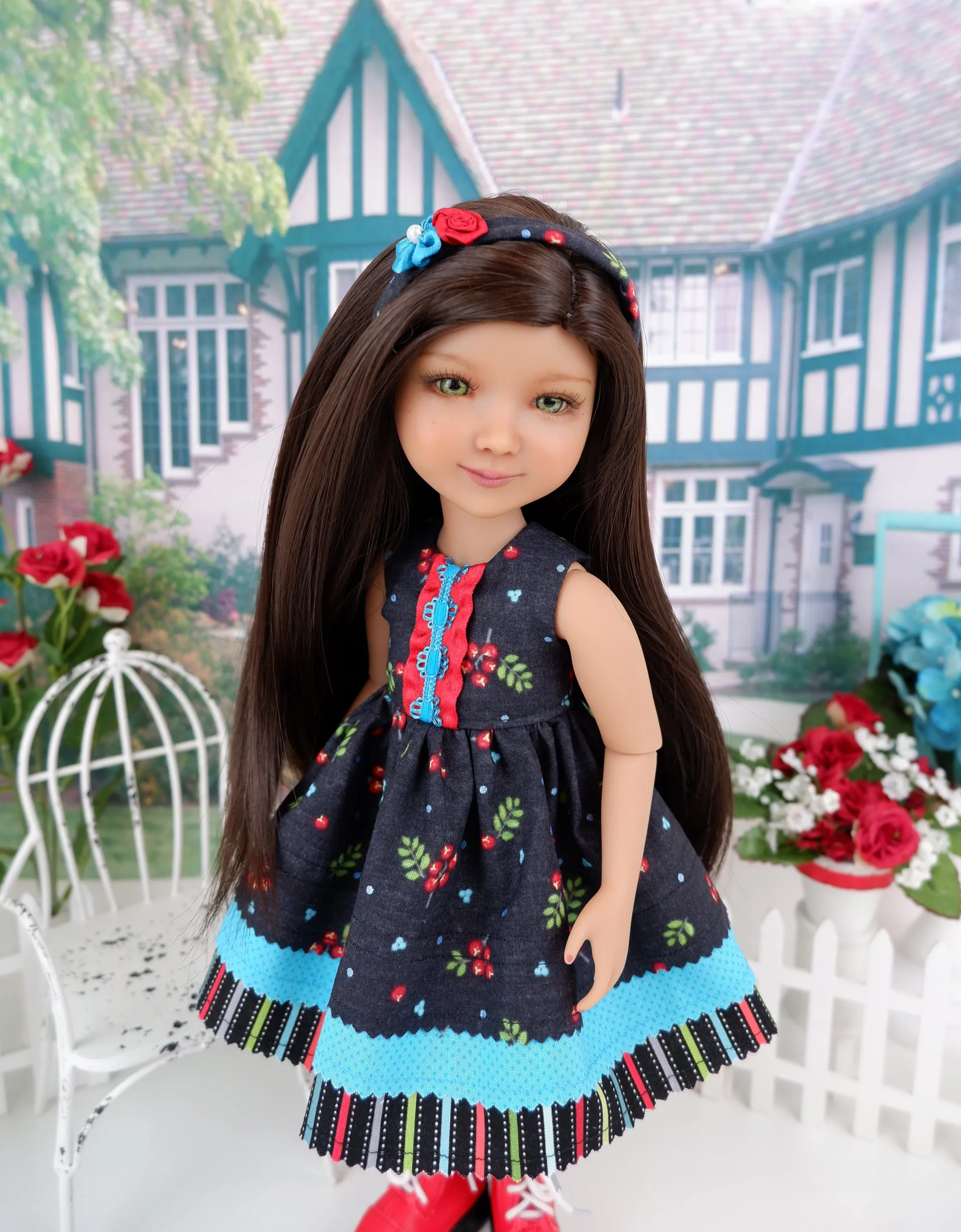 Beautiful Berries - dress with boots for Ruby Red Fashion Friends doll