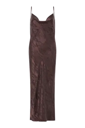 Bias Slip Dress - Chocolate Plum