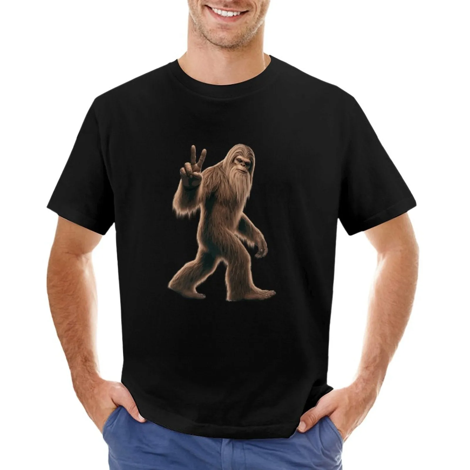 Bigfoot, Sasquatch, Short Sleeve Cotton T-shirt
