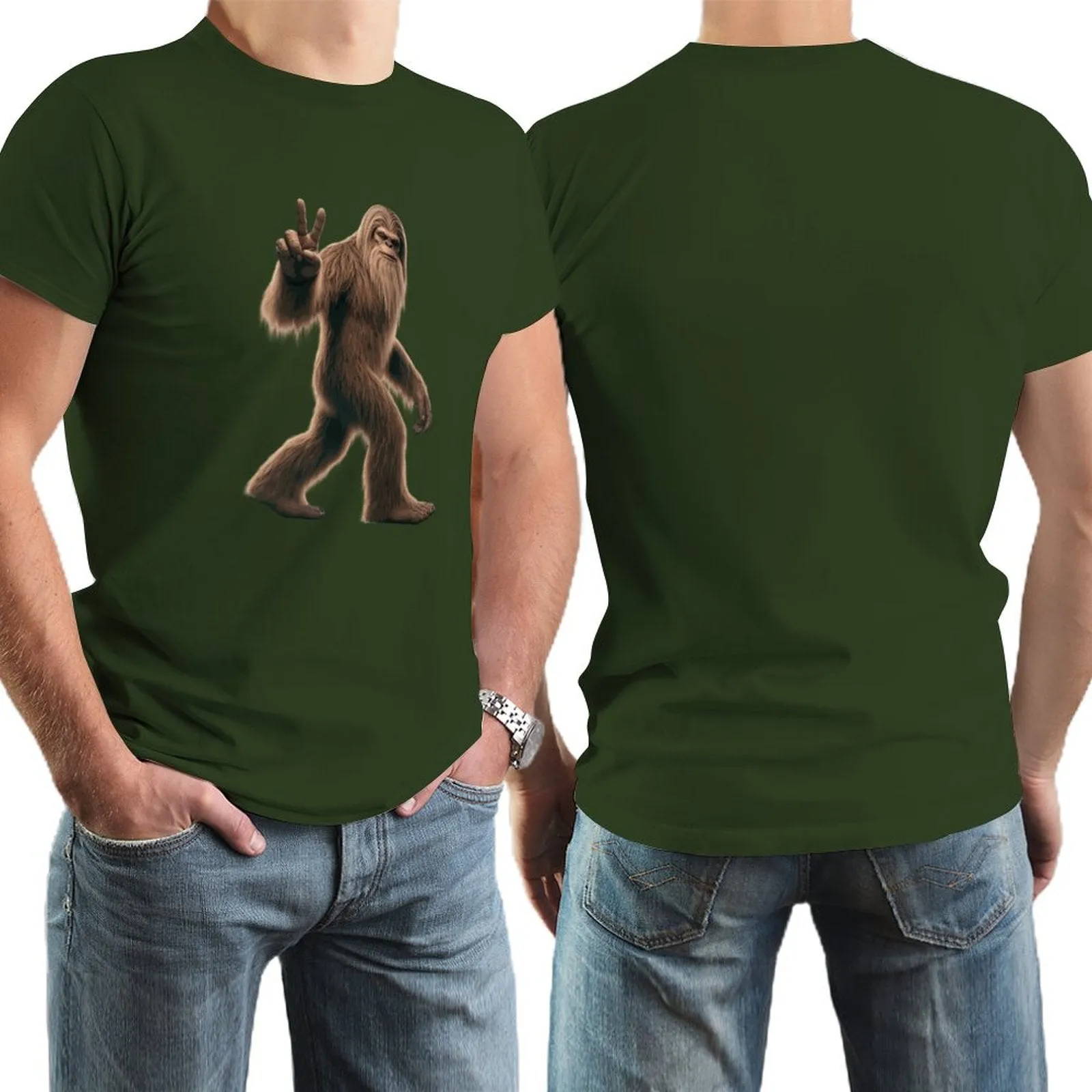 Bigfoot, Sasquatch, Short Sleeve Cotton T-shirt