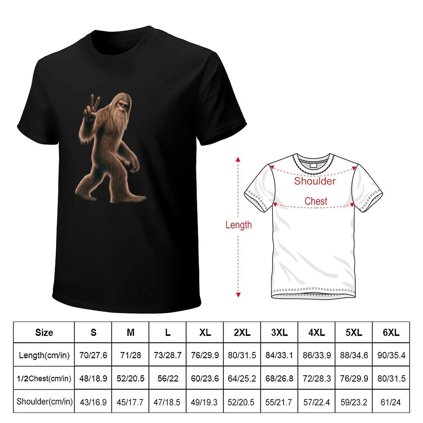Bigfoot, Sasquatch, Short Sleeve Cotton T-shirt