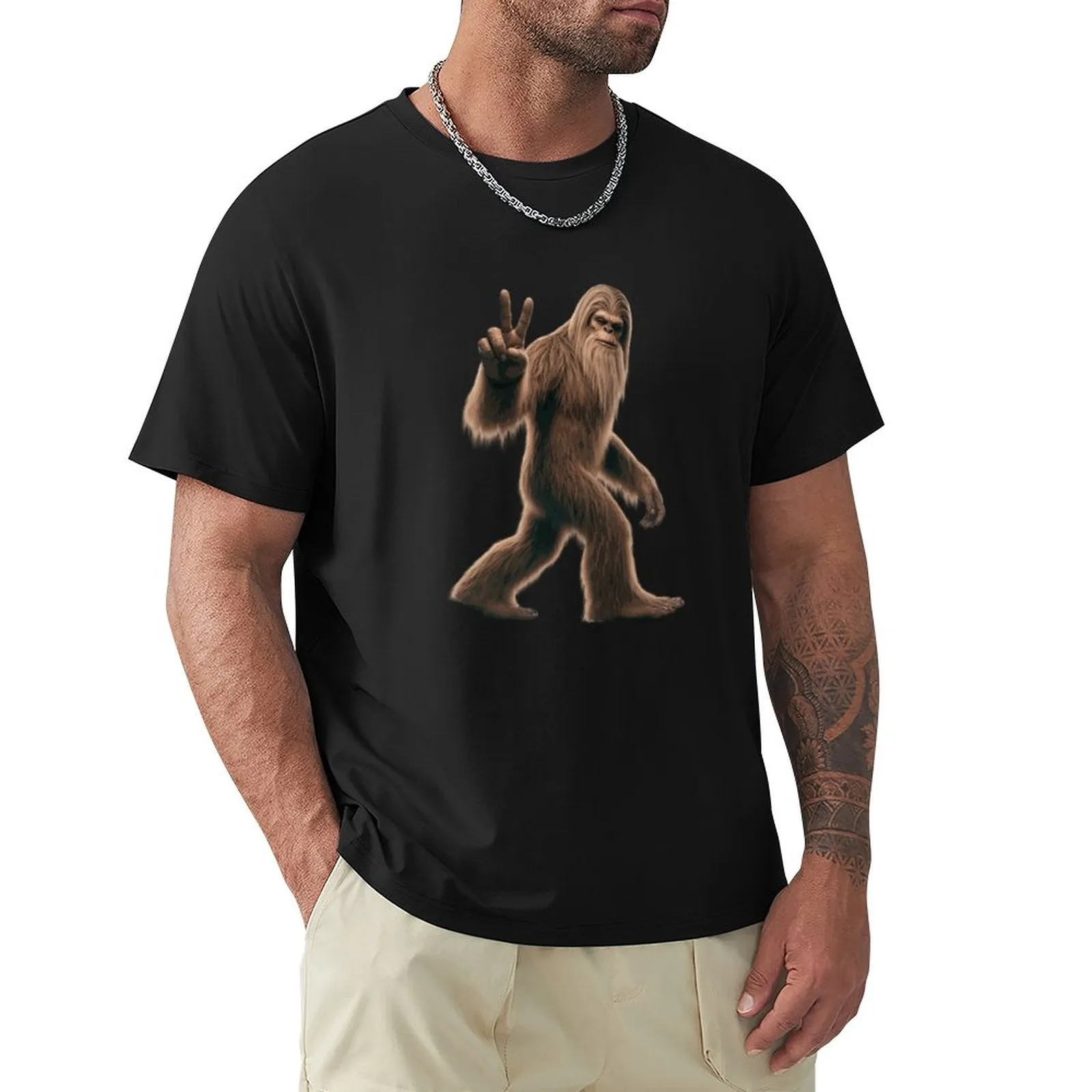Bigfoot, Sasquatch, Short Sleeve Cotton T-shirt