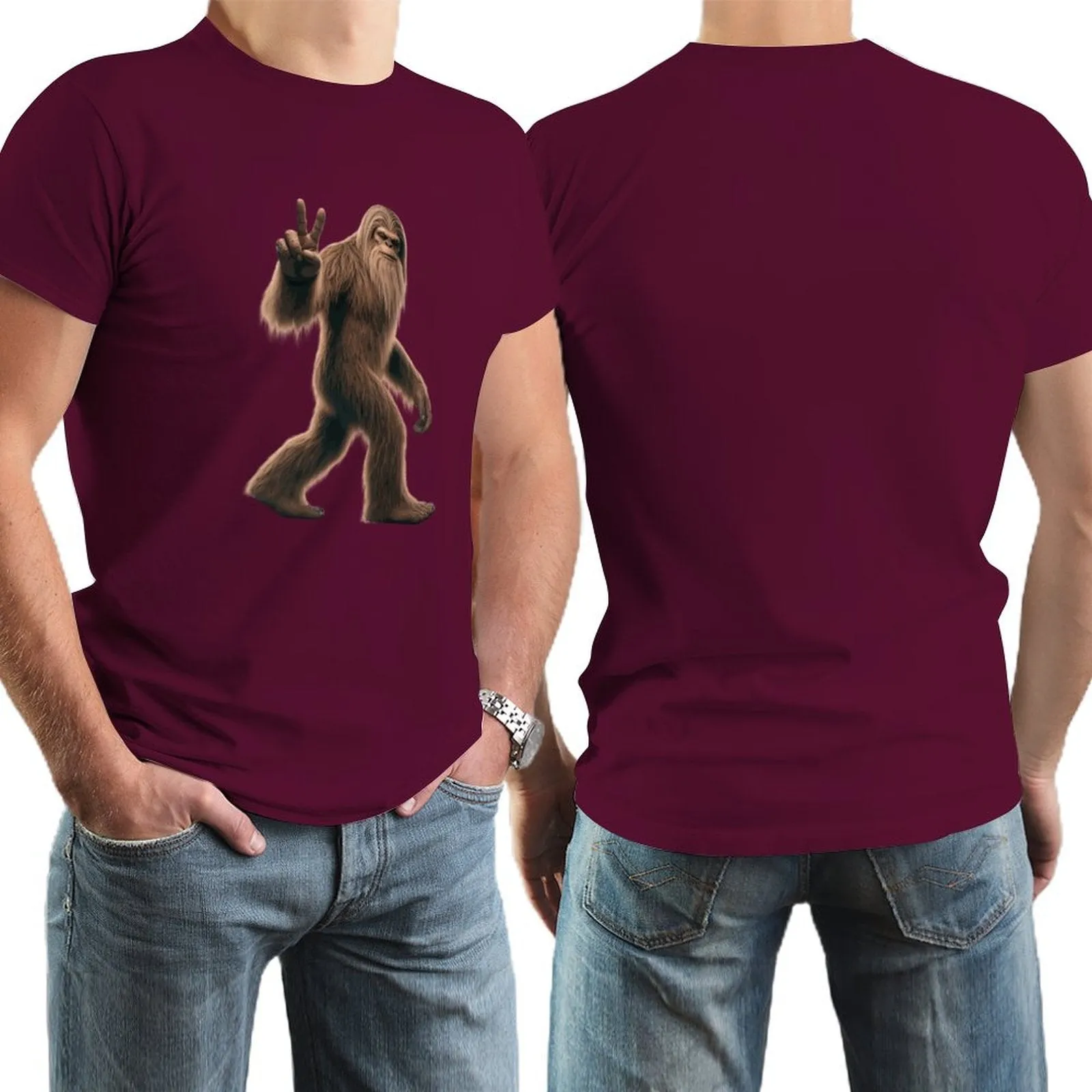 Bigfoot, Sasquatch, Short Sleeve Cotton T-shirt