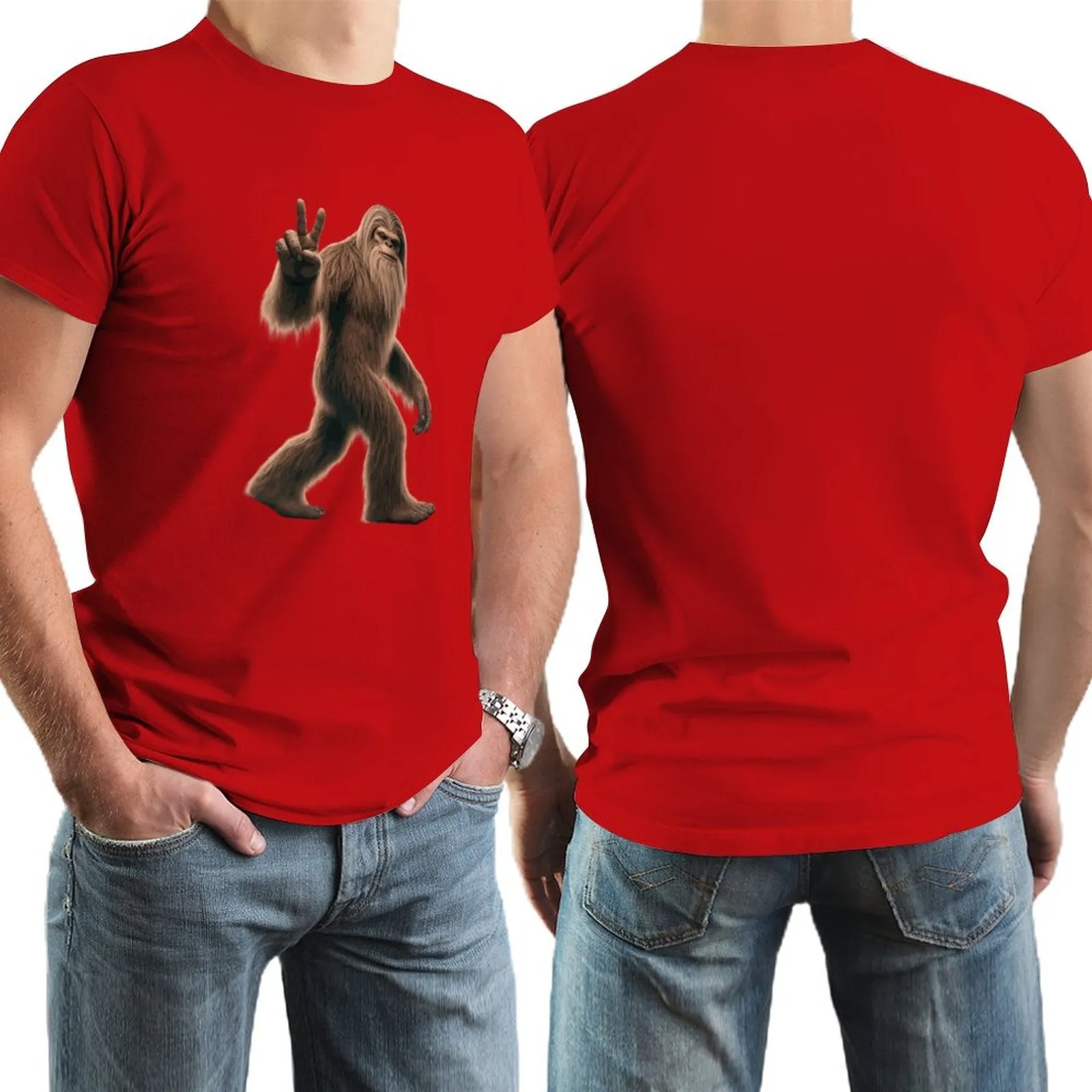 Bigfoot, Sasquatch, Short Sleeve Cotton T-shirt