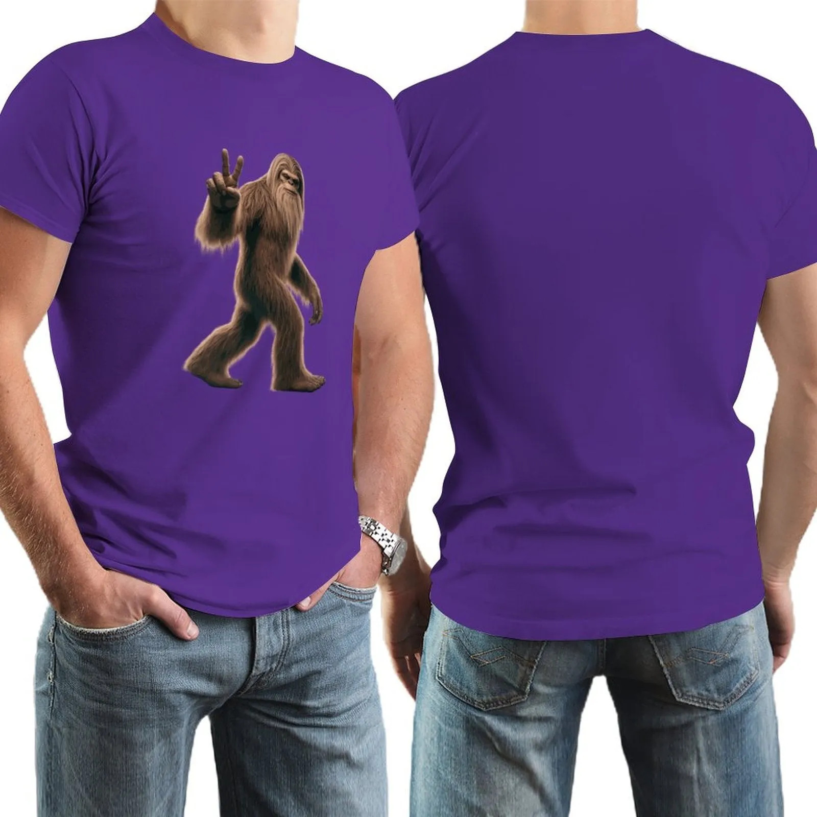 Bigfoot, Sasquatch, Short Sleeve Cotton T-shirt