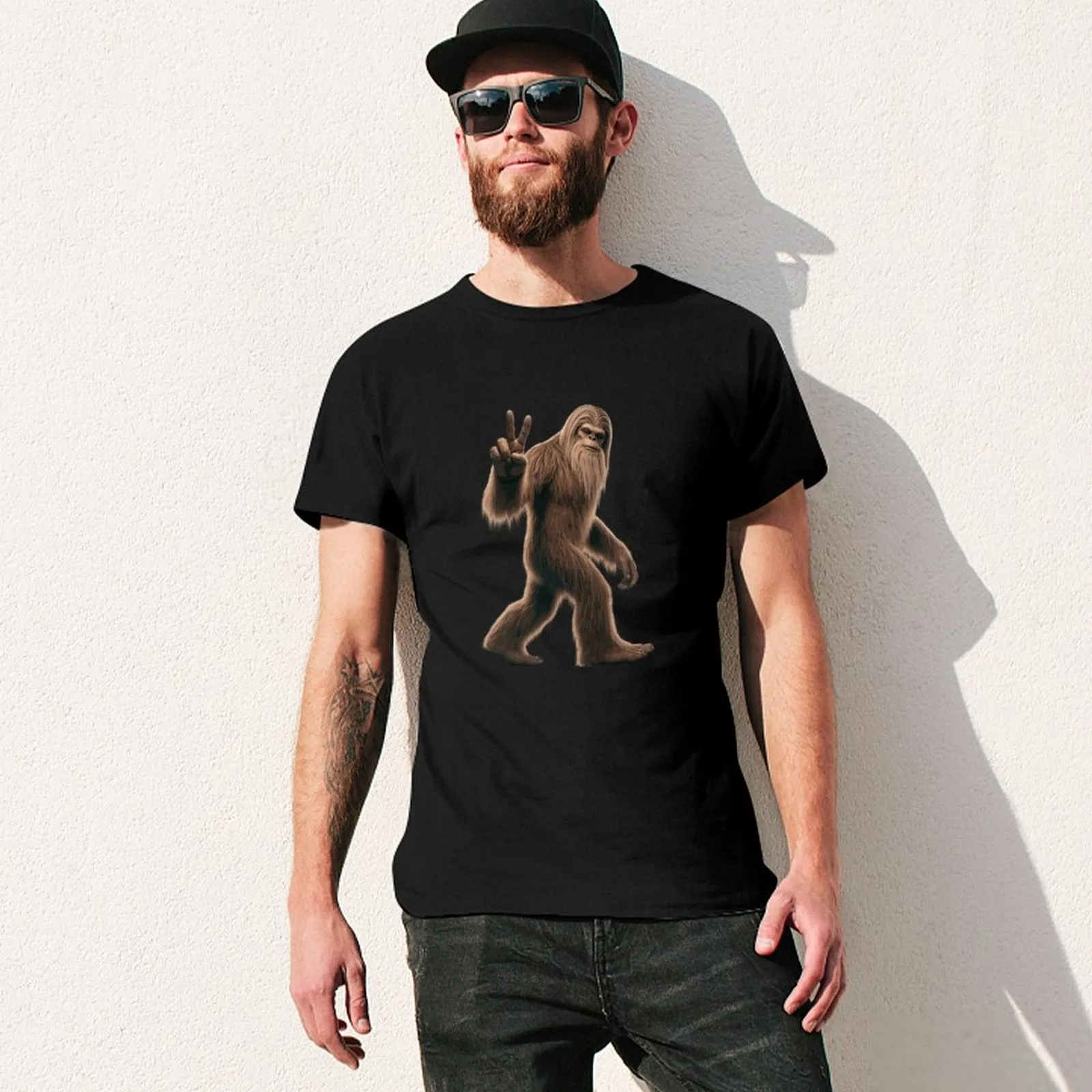 Bigfoot, Sasquatch, Short Sleeve Cotton T-shirt