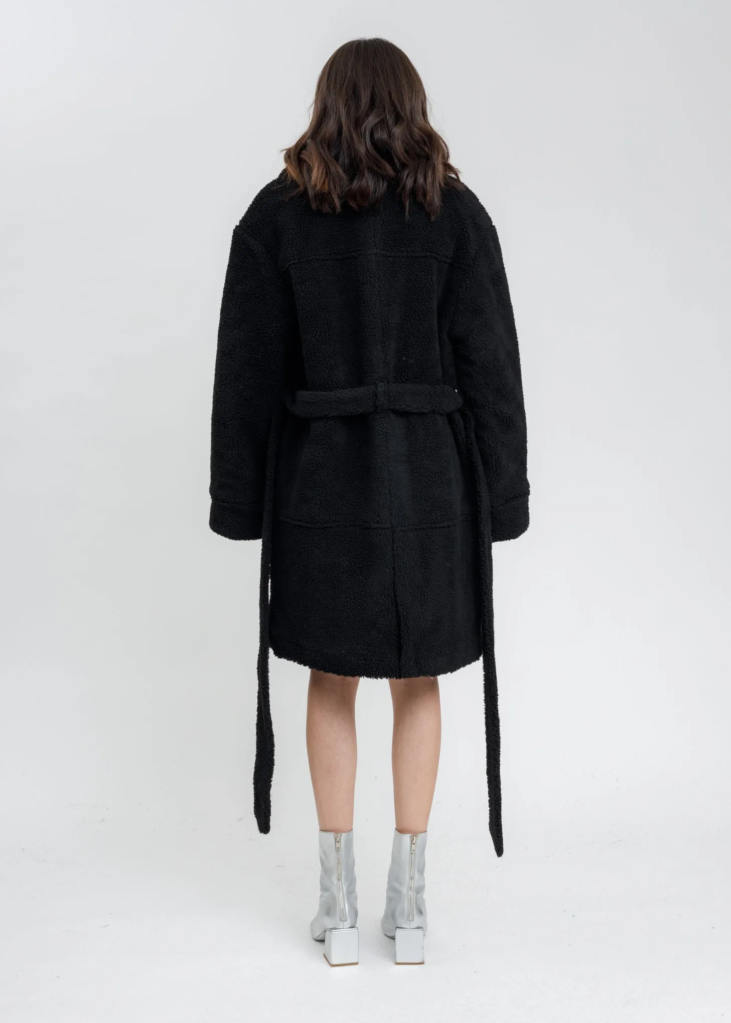 Black Sherpa Teddy Coat