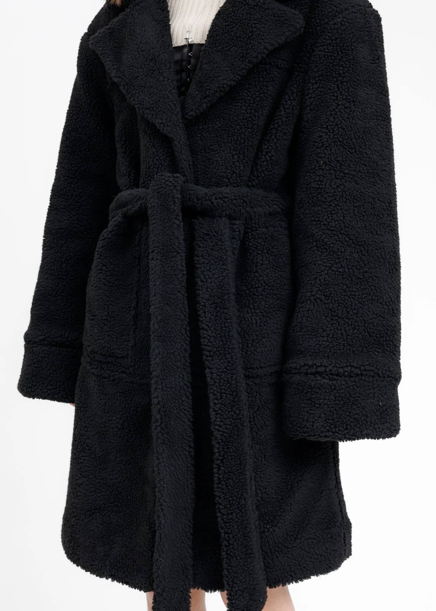 Black Sherpa Teddy Coat