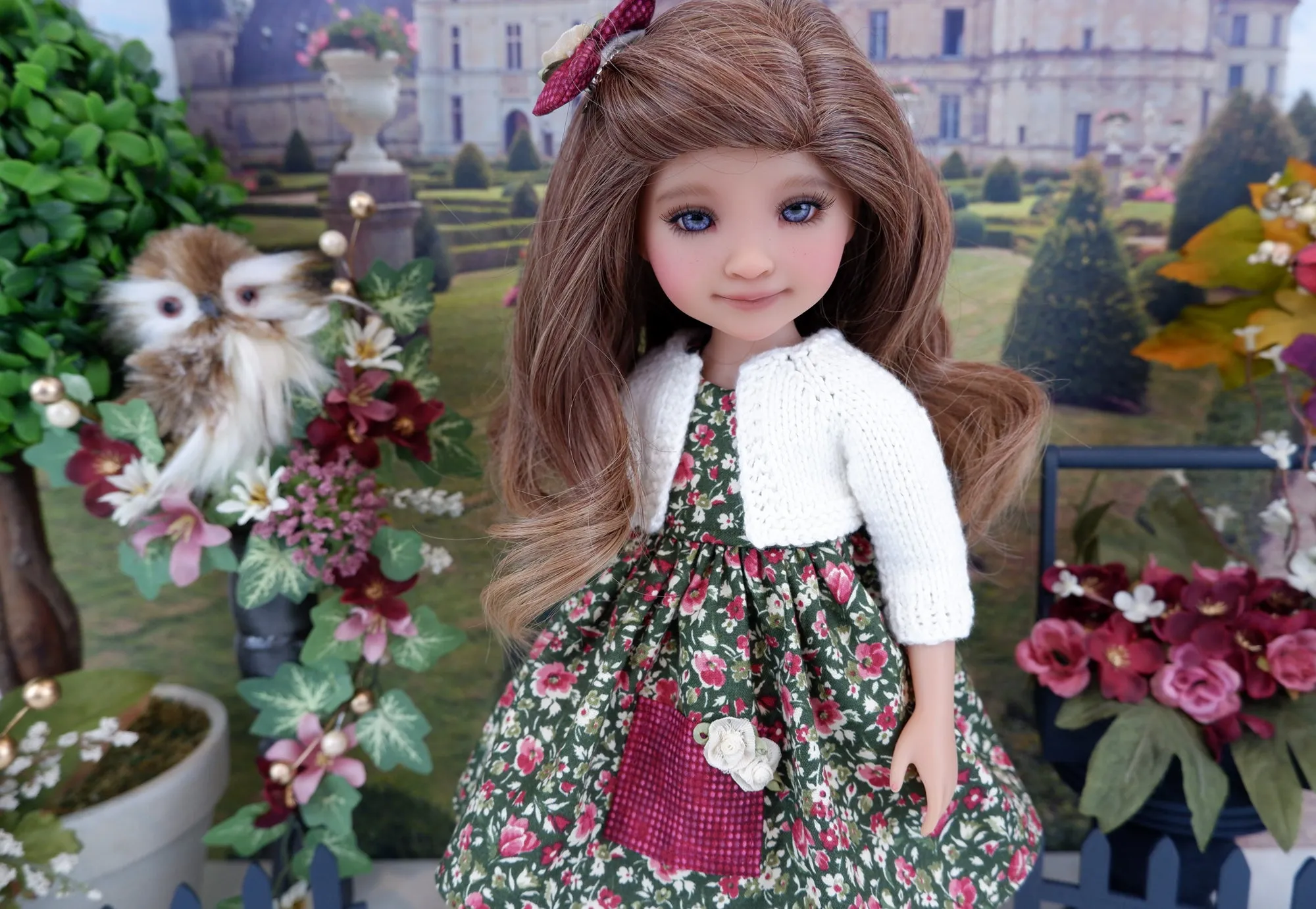 Blooming Garden - dress with sweater & boots for Ruby Red Fashion Friends doll