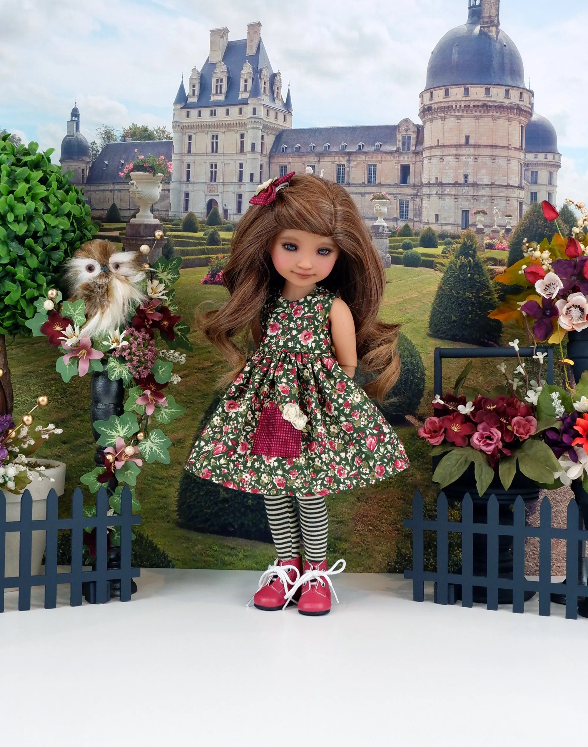 Blooming Garden - dress with sweater & boots for Ruby Red Fashion Friends doll