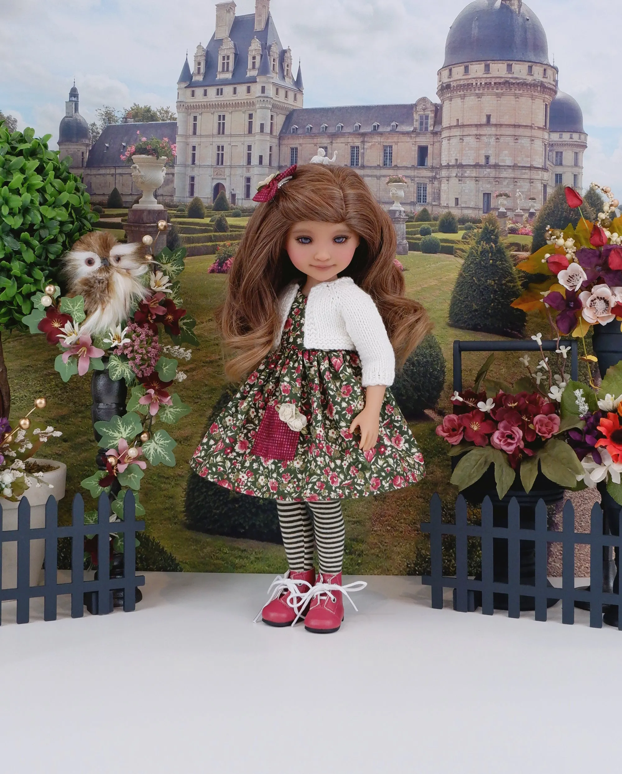 Blooming Garden - dress with sweater & boots for Ruby Red Fashion Friends doll