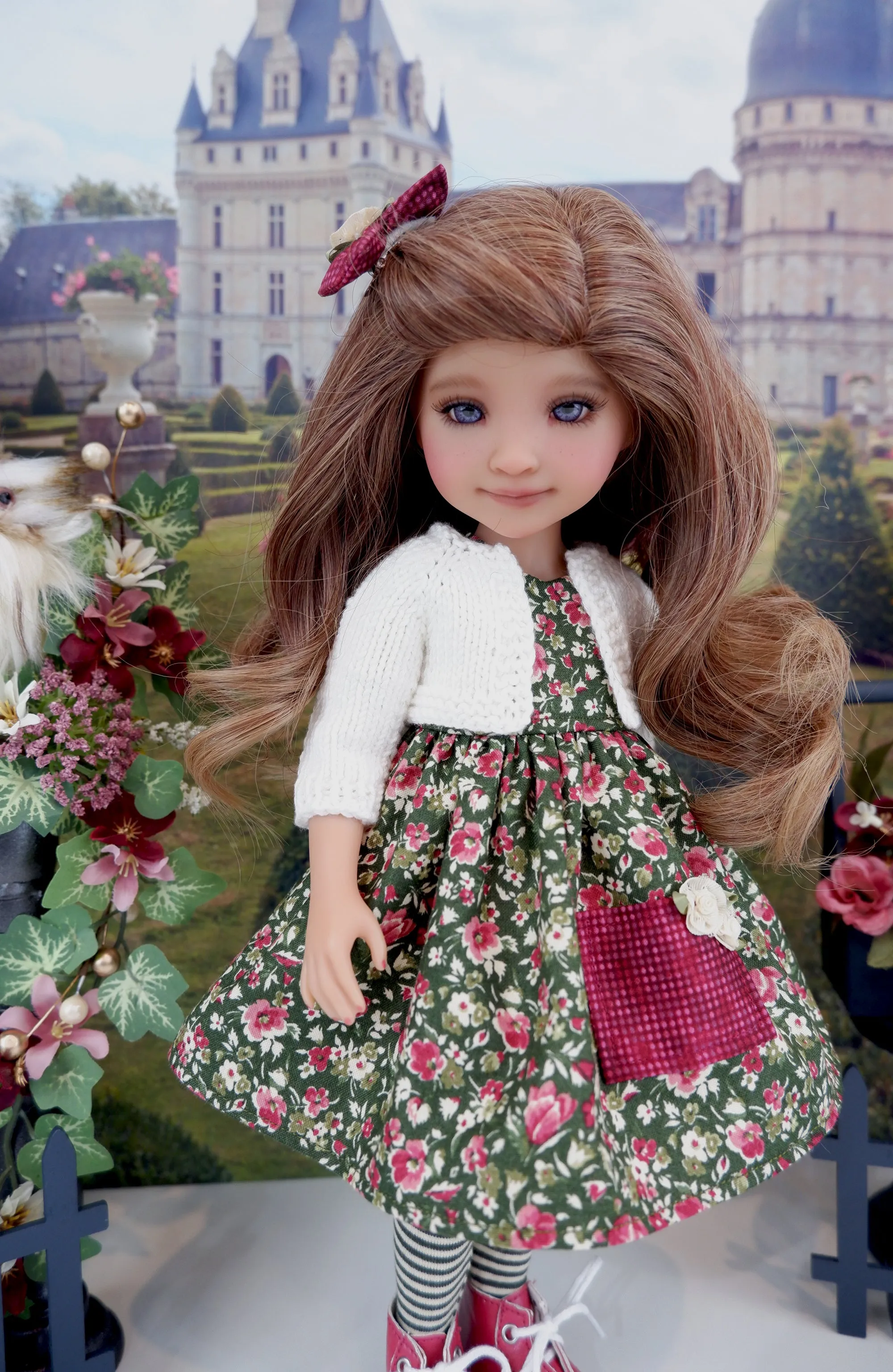 Blooming Garden - dress with sweater & boots for Ruby Red Fashion Friends doll