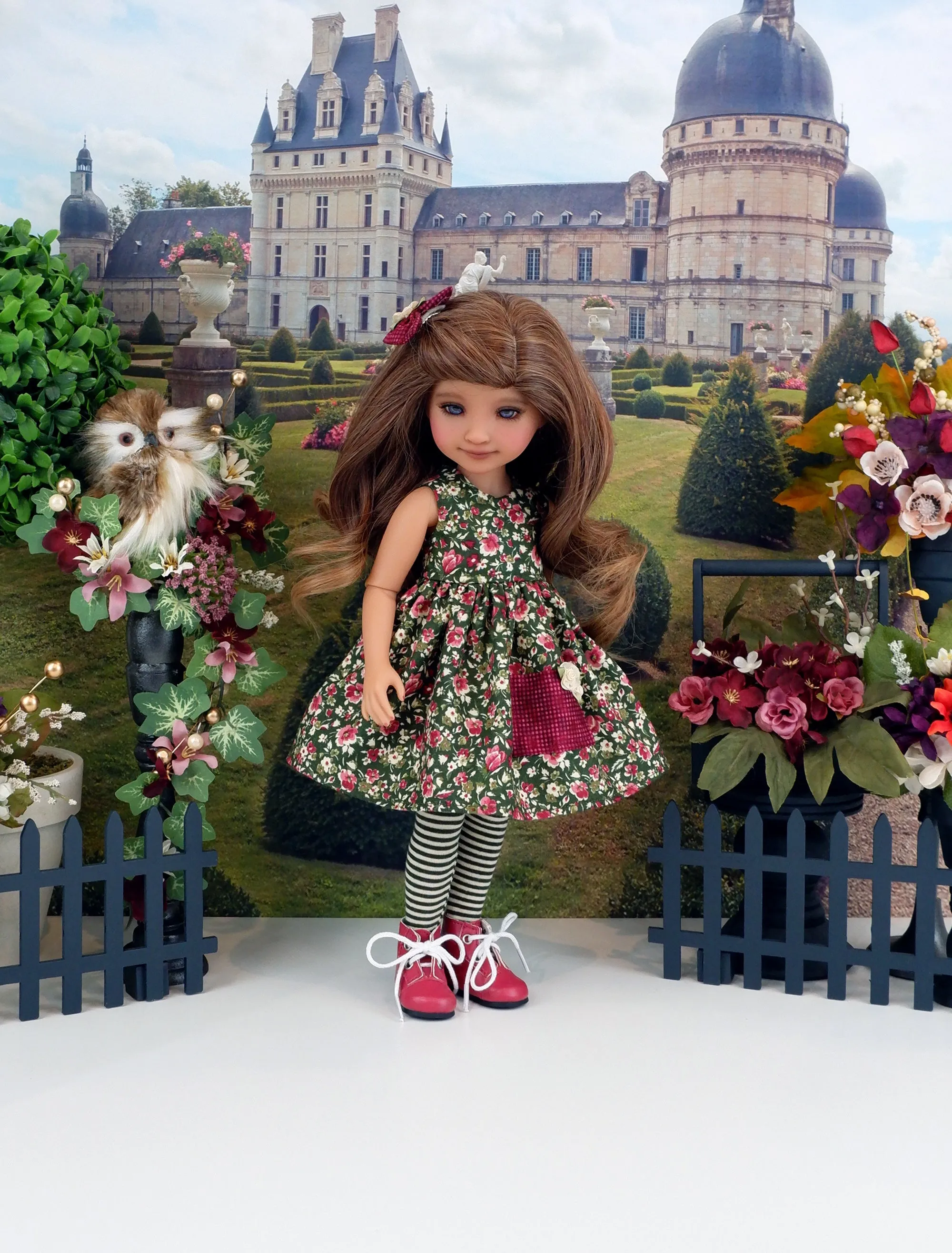 Blooming Garden - dress with sweater & boots for Ruby Red Fashion Friends doll