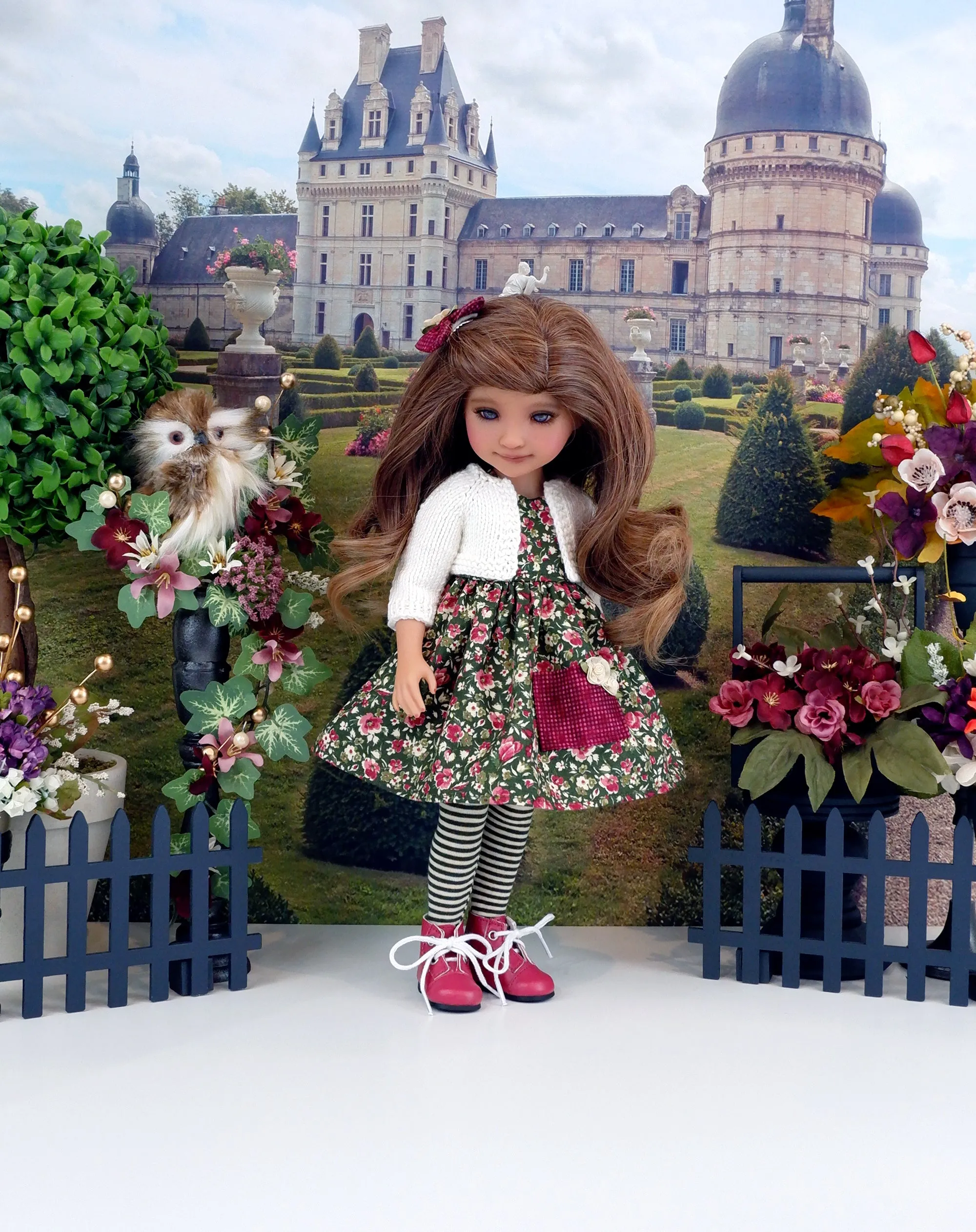 Blooming Garden - dress with sweater & boots for Ruby Red Fashion Friends doll