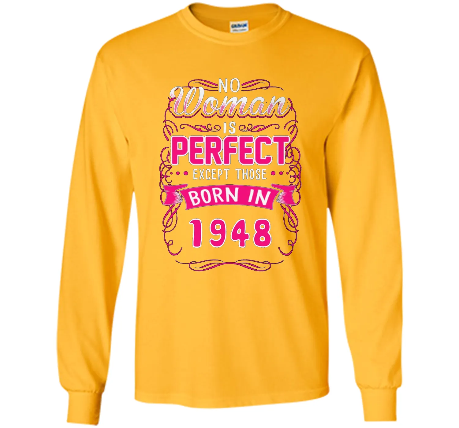 Born in 1948, perfect woman tshirt. Best for birthday gift