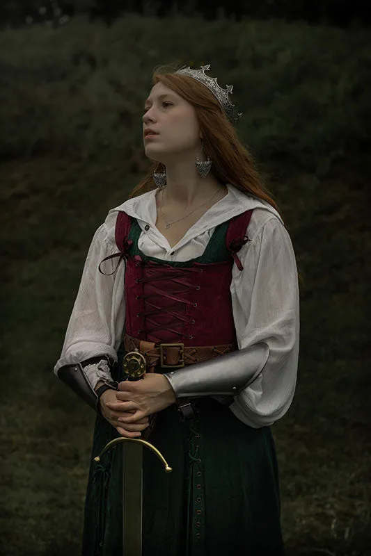 Burgundy Corduroy Renaissance Bodice