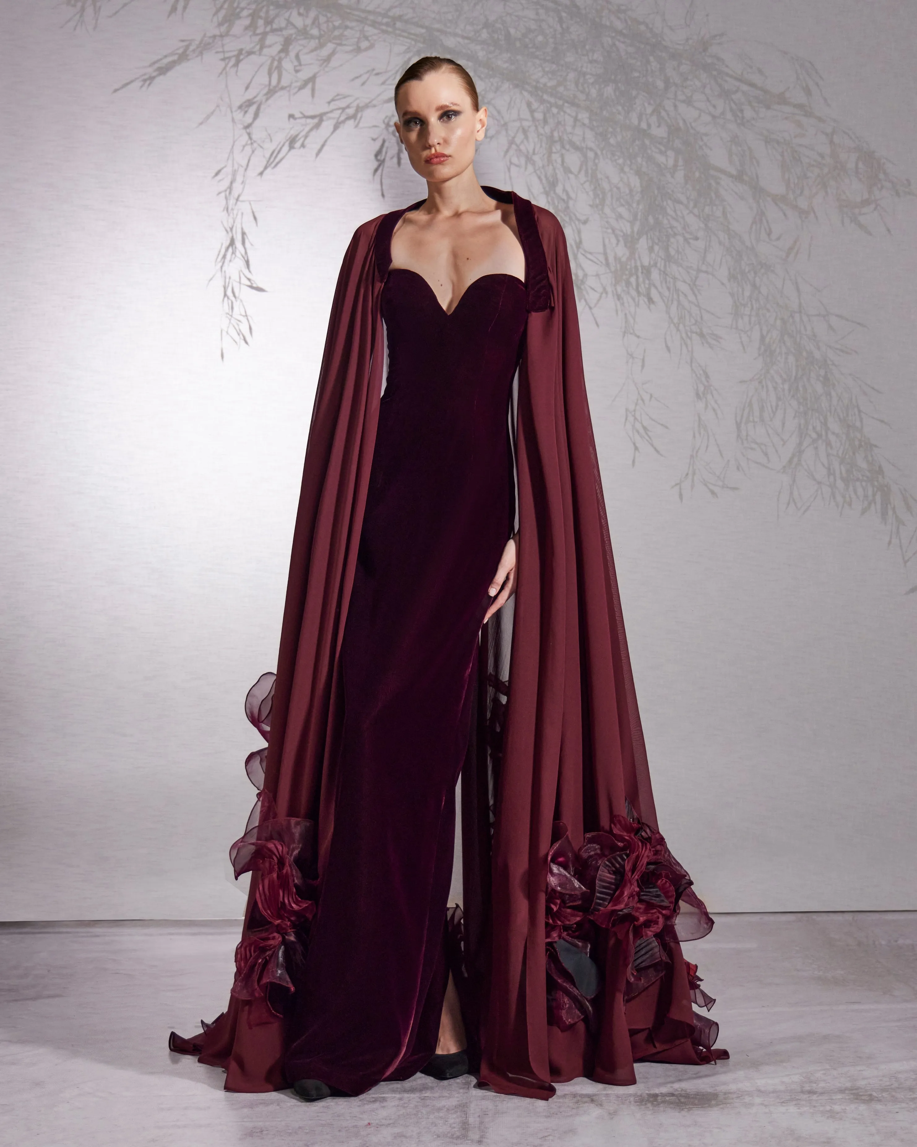 Cape - 3D Flower Flared Cape