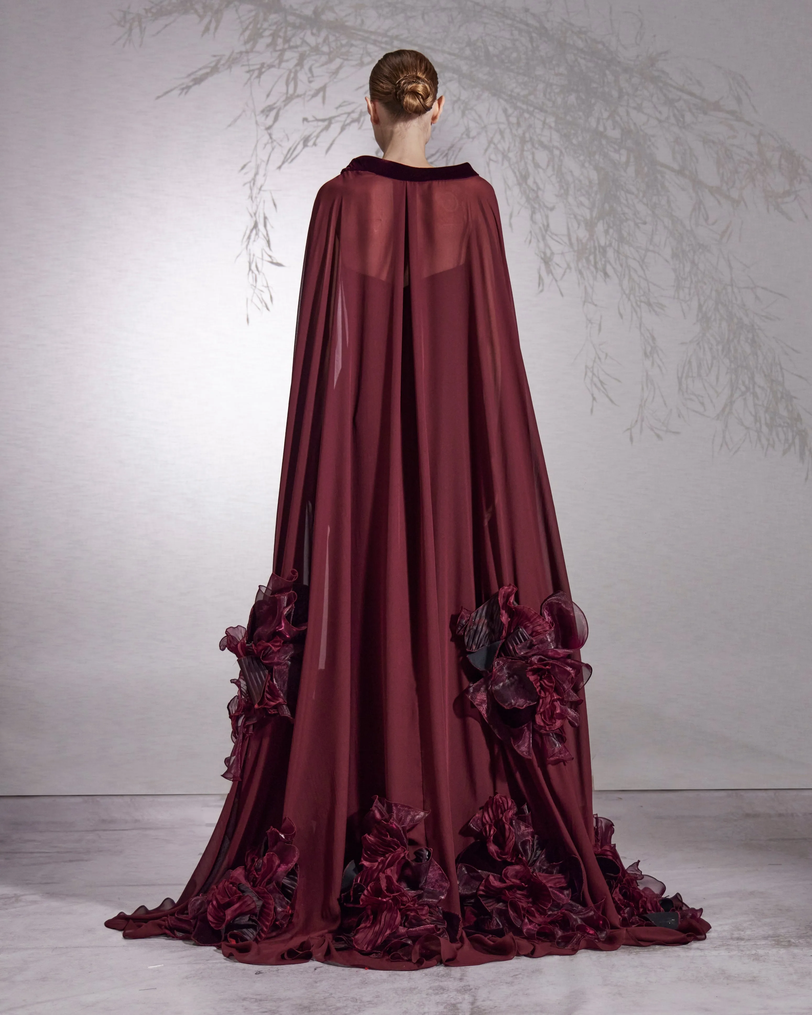 Cape - 3D Flower Flared Cape