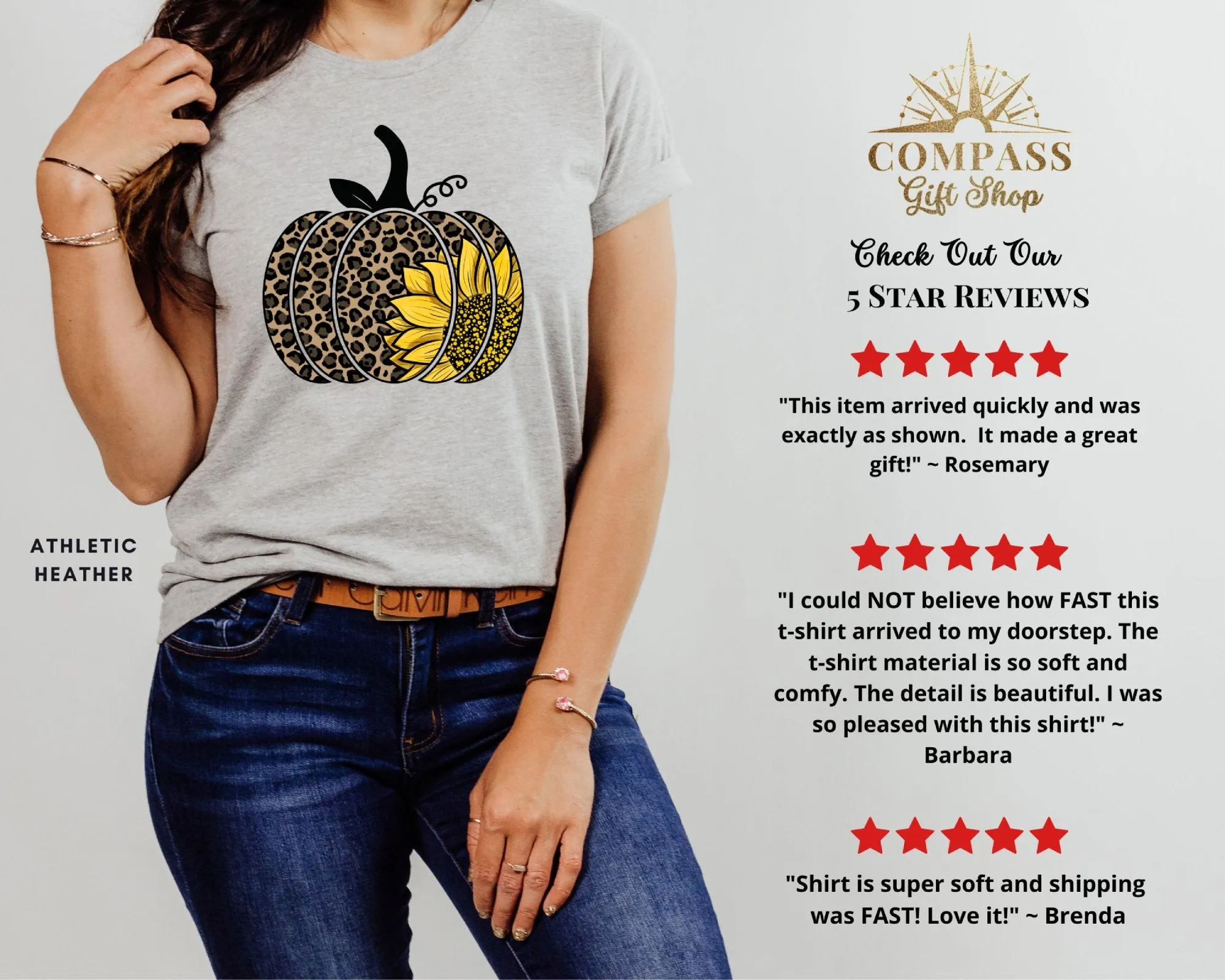 Cheetah Sunflower Pumpkin Shirt, Tank, Sweatshirt & Matching Family Shirts. Perfect for Autumn or Thanksgiving Gift