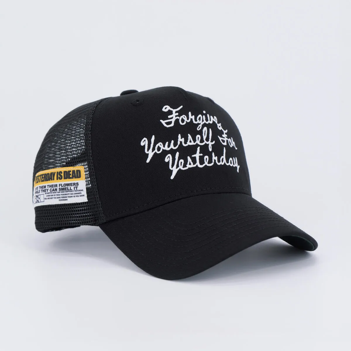 Classic Black Trucker Forgive Yourself For Yesterday