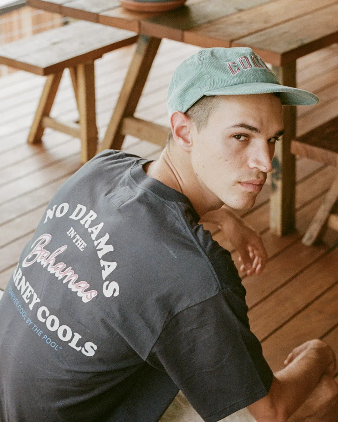 College Cap Teal Corduroy