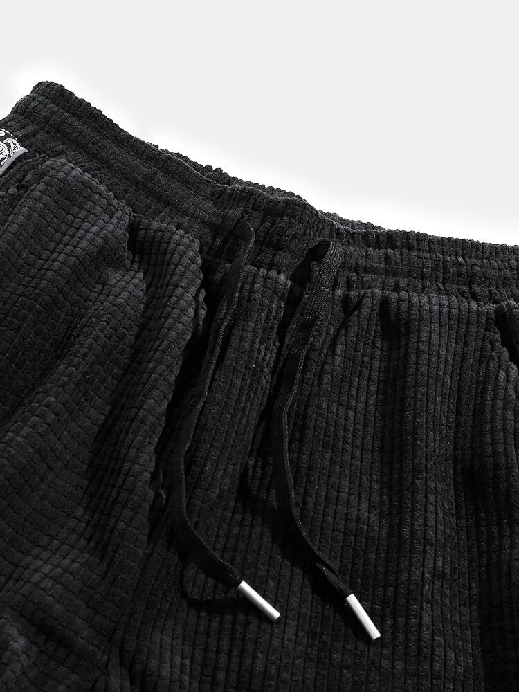 Corduroy Paisley Print Pants