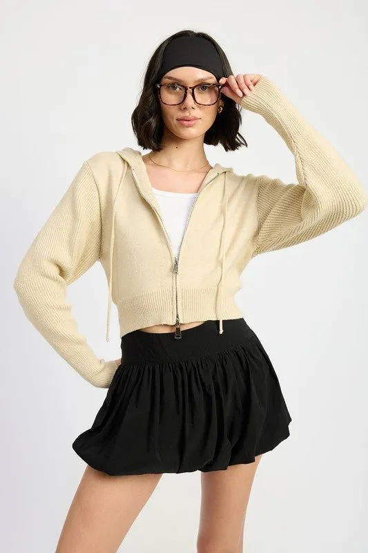 Cropped Sweater Cardigan