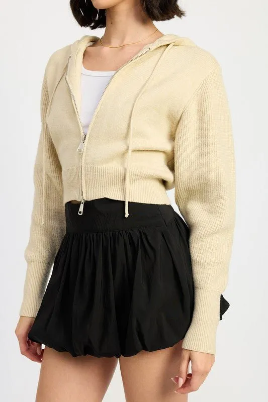 Cropped Sweater Cardigan