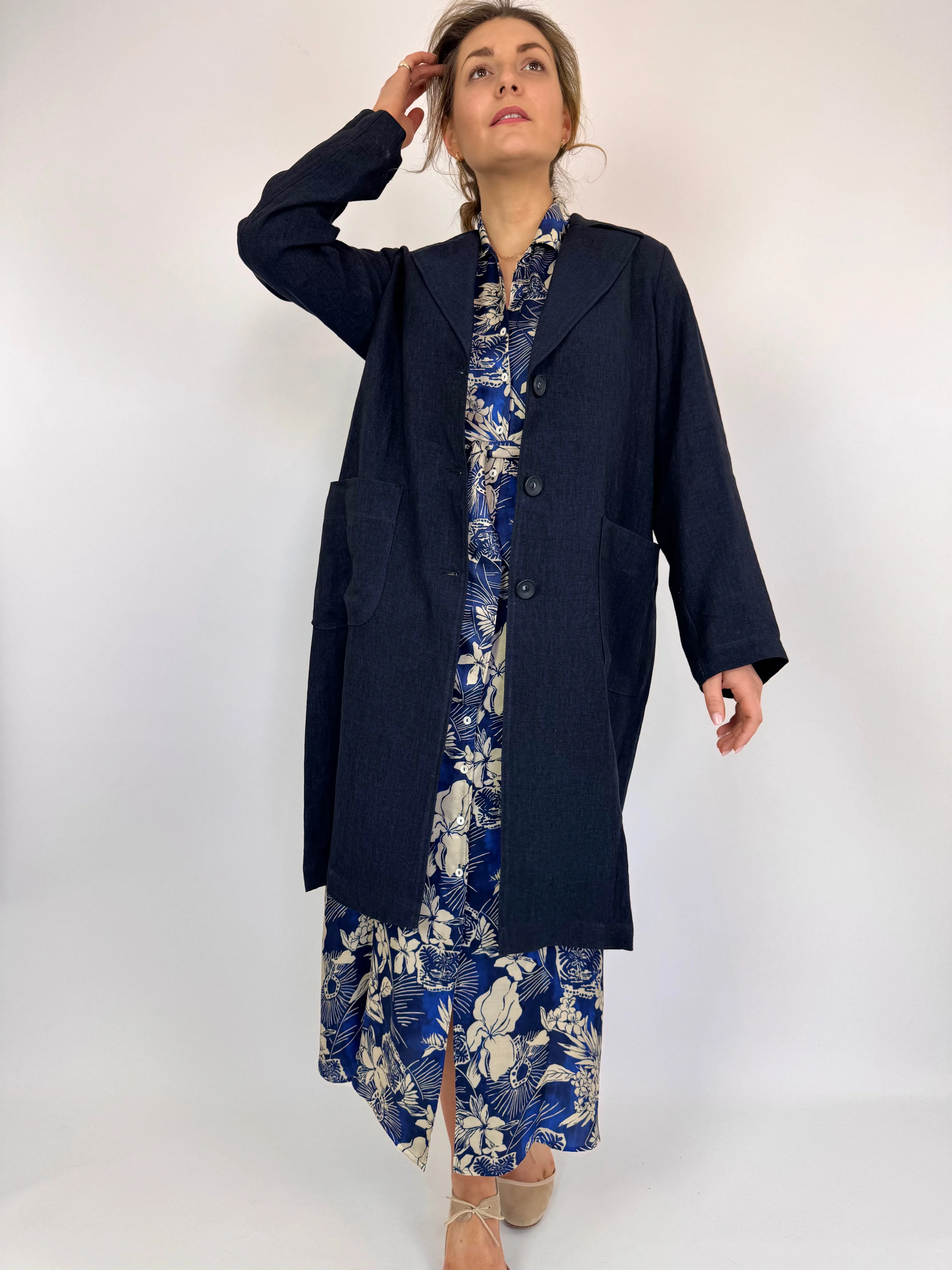 Diega Raviva Dress Blue/Ecru