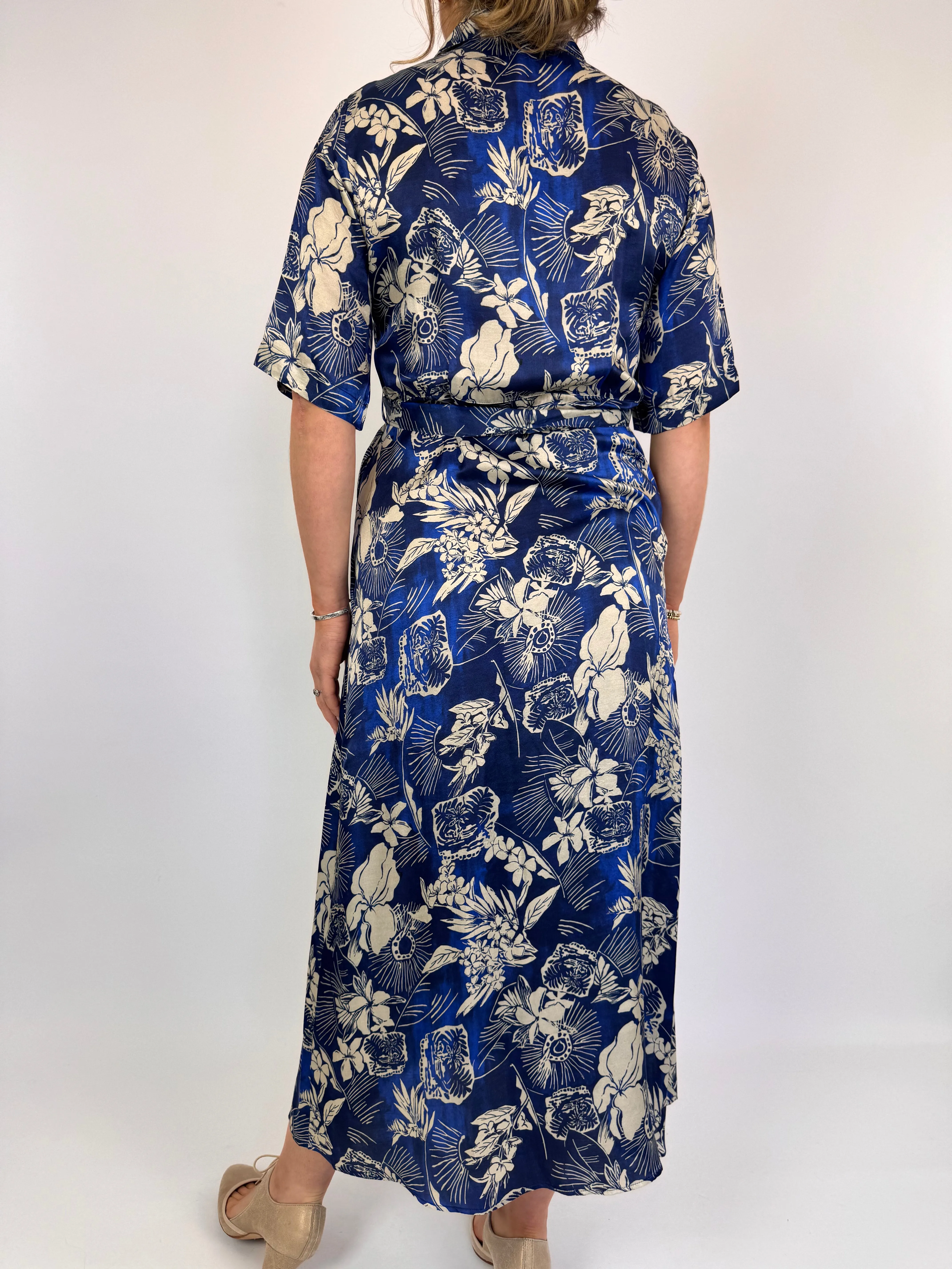 Diega Raviva Dress Blue/Ecru