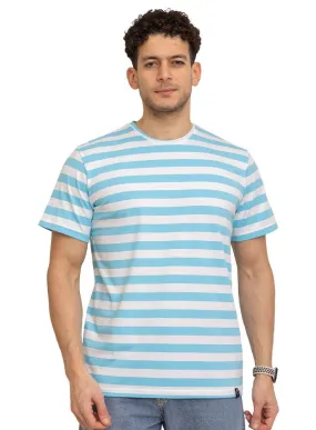Diva Blue Striped Round T-shirt