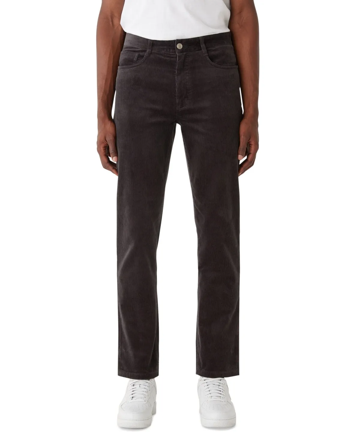 Frank and Oak Men's Slim Fit Five Pocket Stretch Corduroy Pants Black 36 x 34