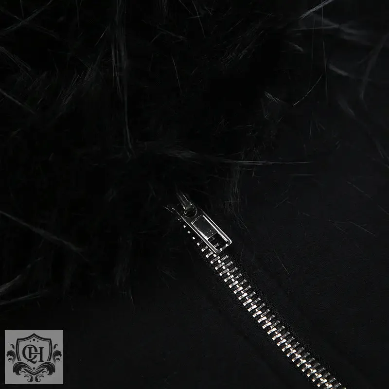 Fur Collar Zipper Hoodie