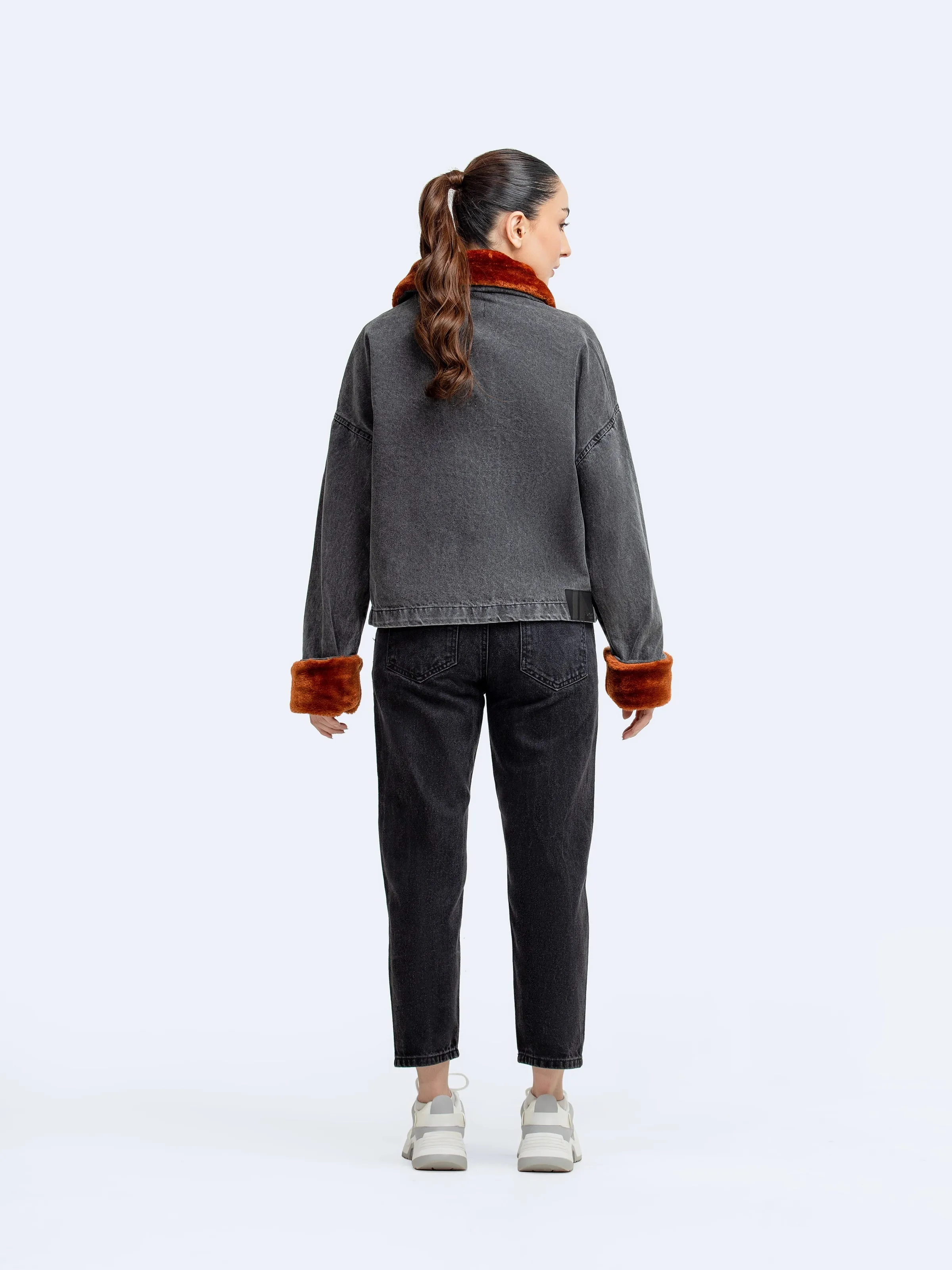 Fur Denim Jacket - FWTJD24-001