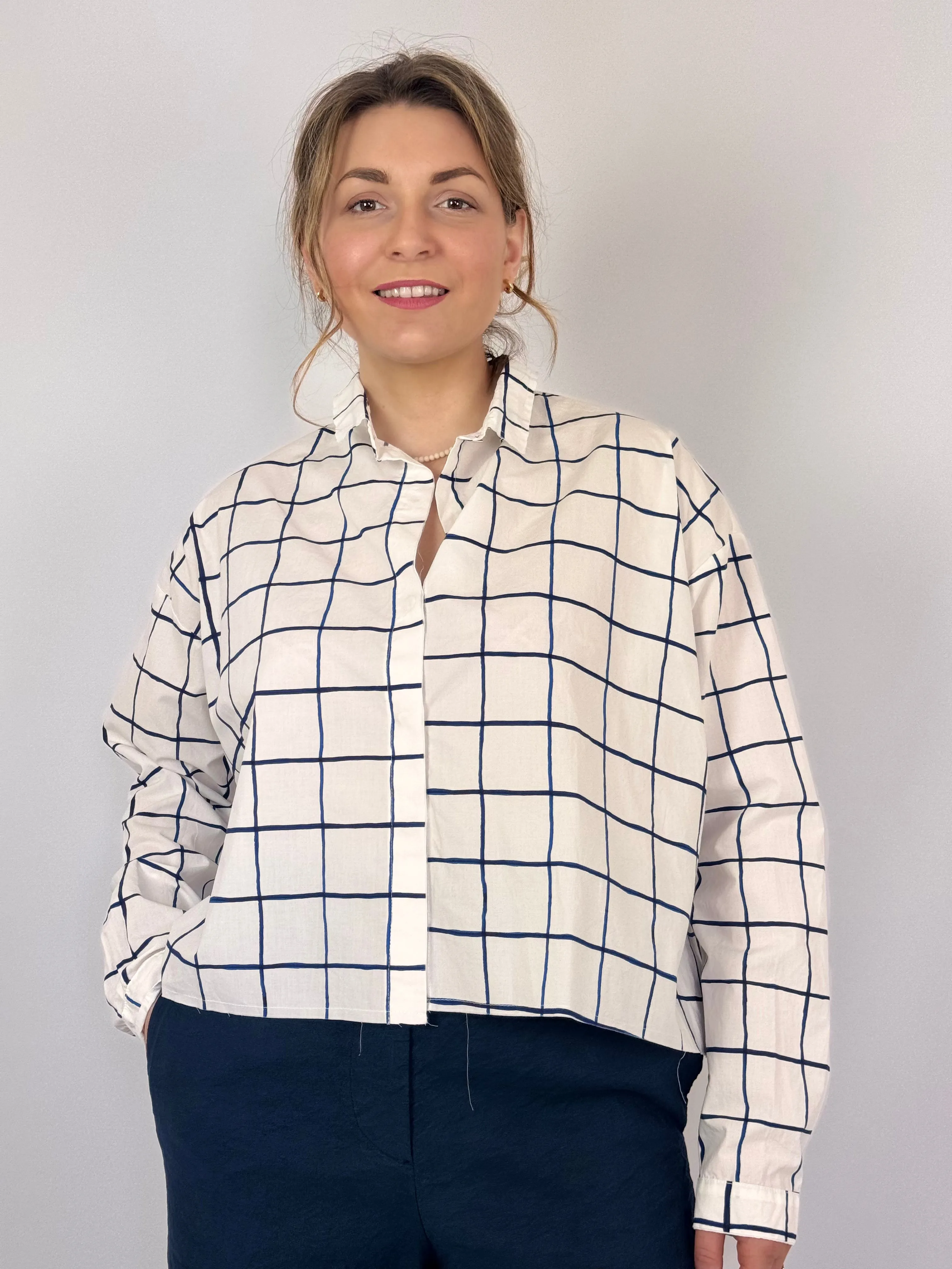 Hannoh Wessel Sonja Shirt Blue Check