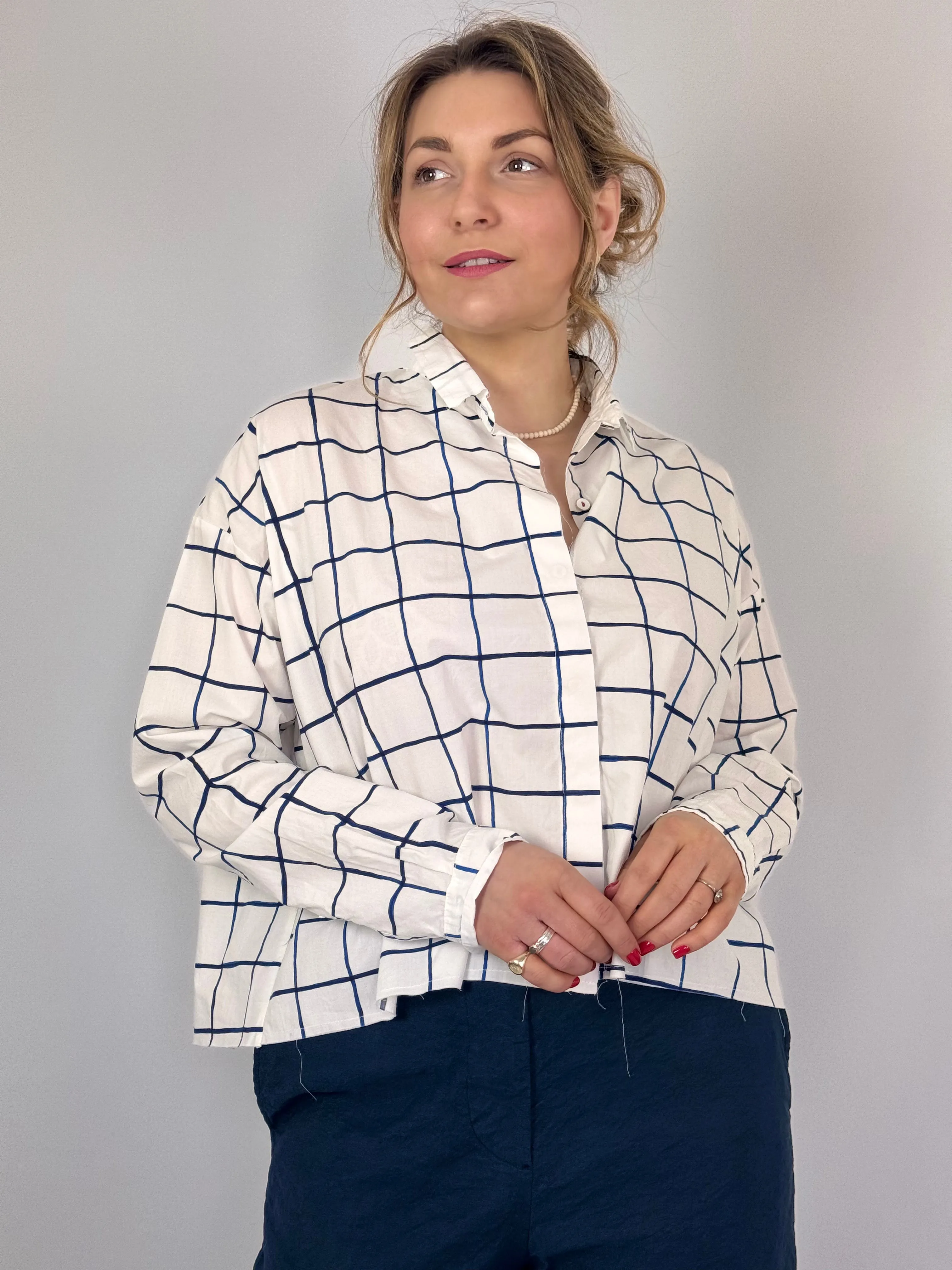 Hannoh Wessel Sonja Shirt Blue Check