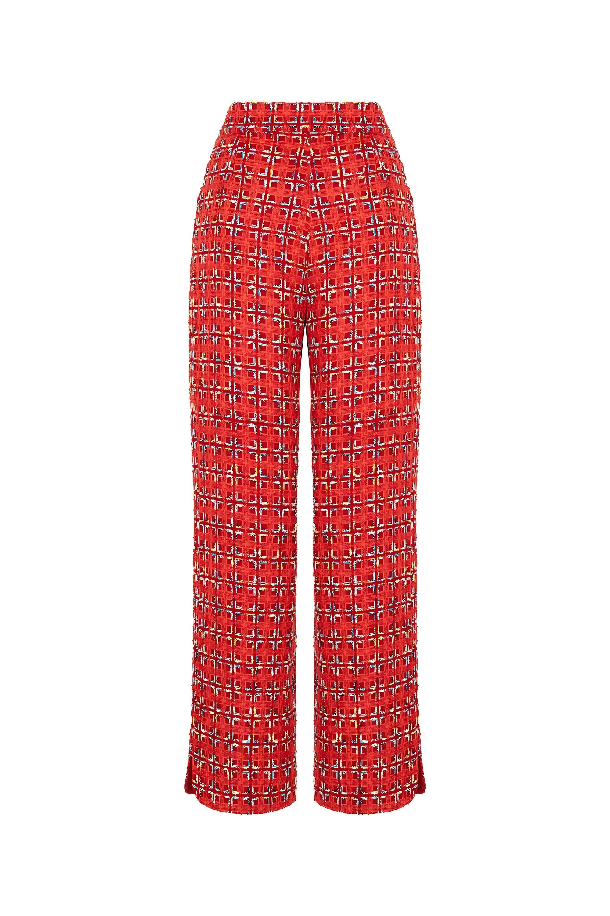 High Waist Tweed Pants