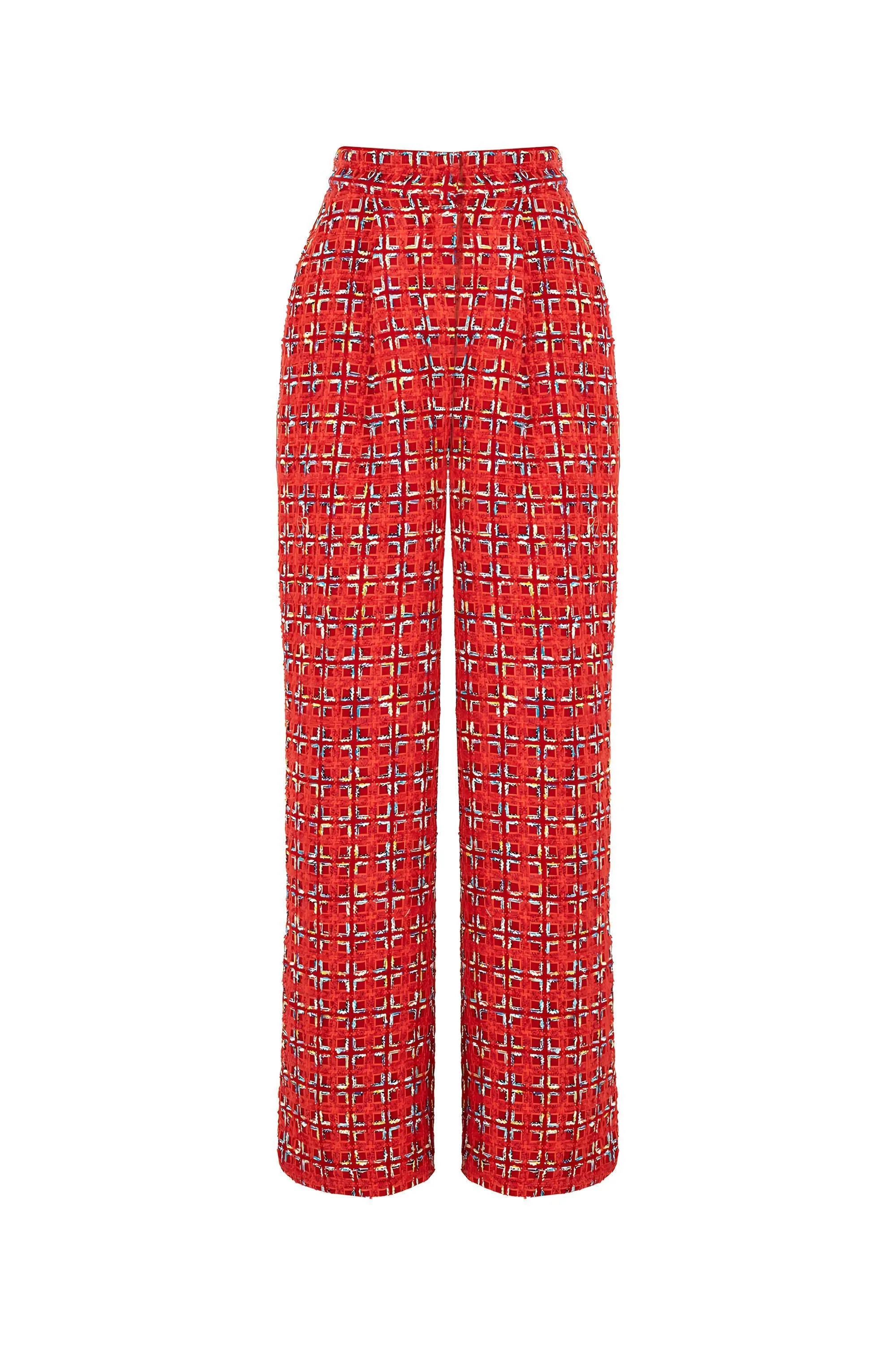 High Waist Tweed Pants