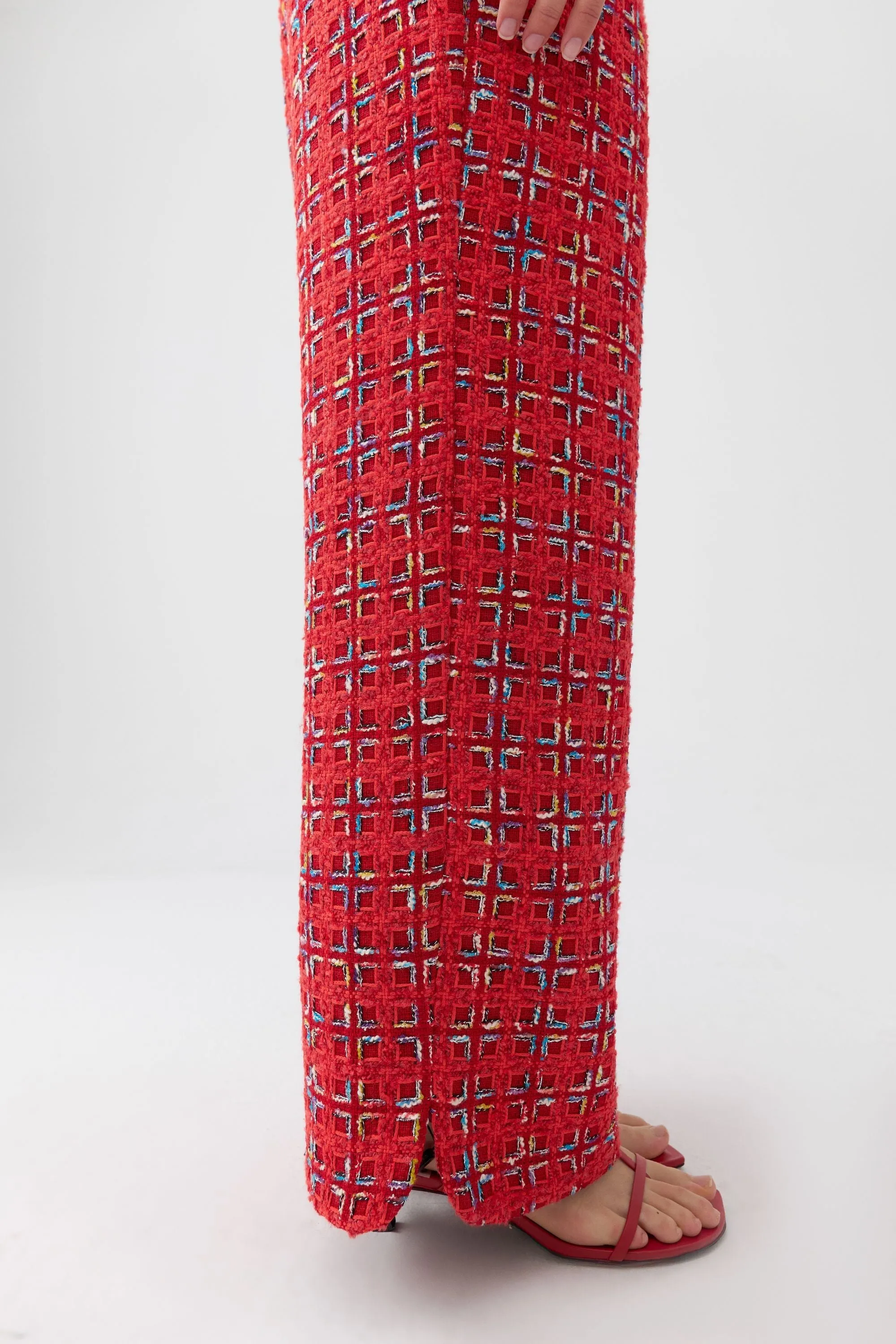 High Waist Tweed Pants