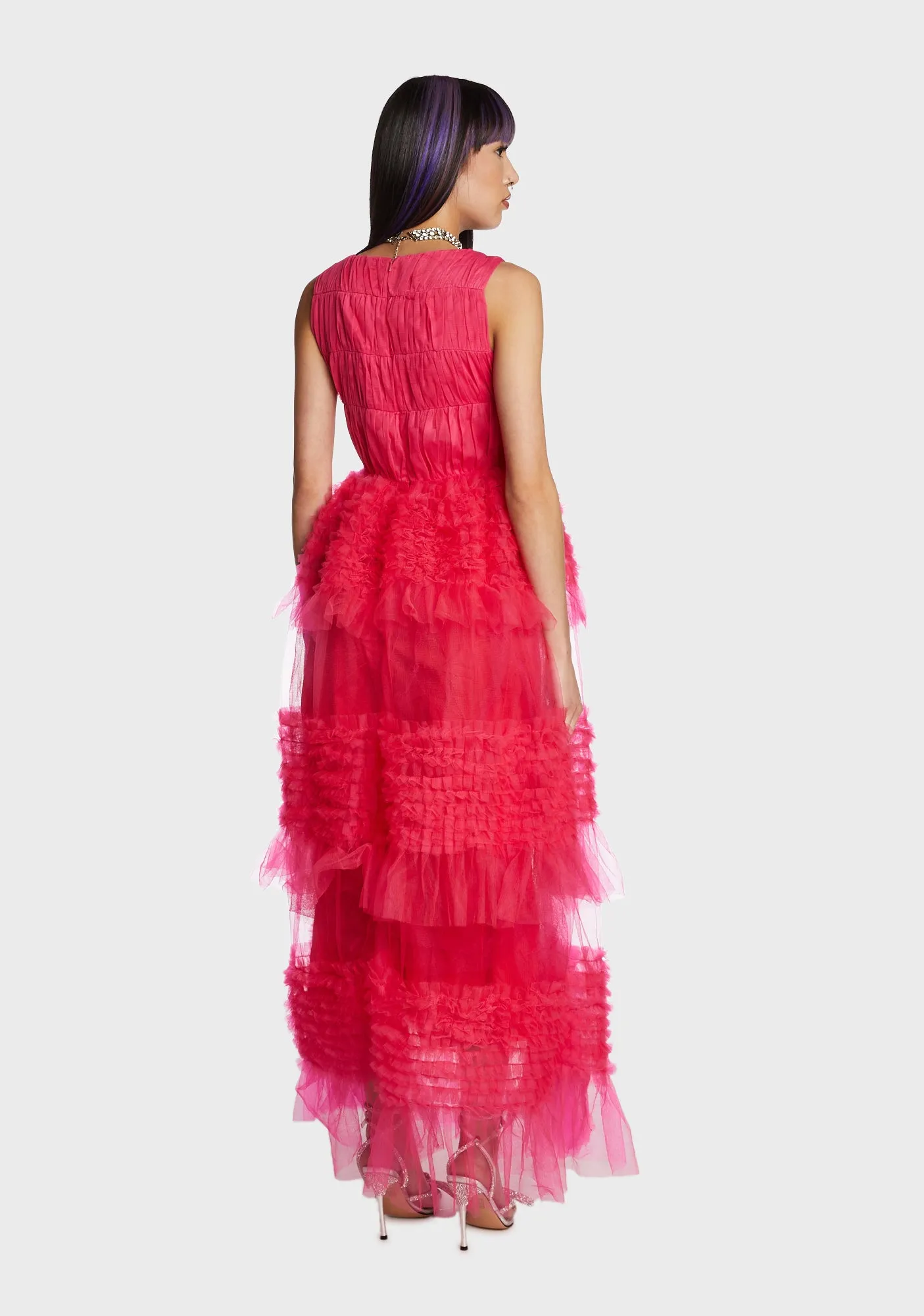 Honor Ruffle Mesh Dress
