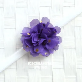 Little Cream Gold Dot Bloom Collar Slide On - Small Flower Collar Accessory