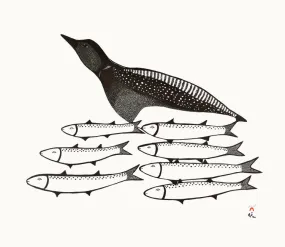 Loon and Char, by Pitaloosie Saila