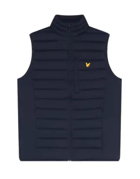 Lyle & Scott Stretch Lightweight Quilted Gilet in Navy