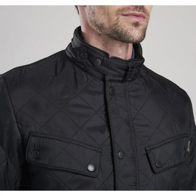 Mens Barbour International Black Ariel Polarquilt Jacket